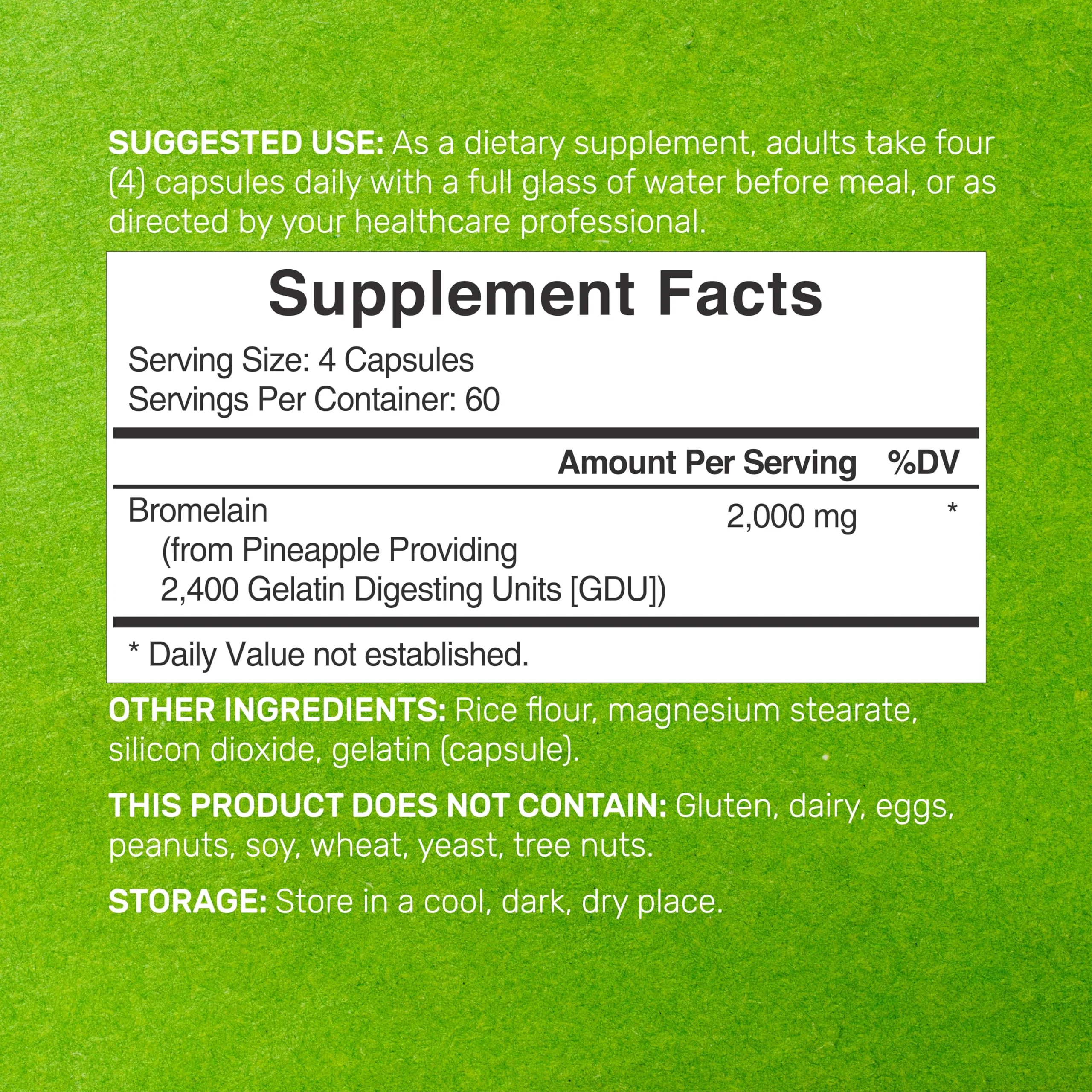 Bromelain Supplement 2,000mg Per Serving, 240 Capsules – Natural Proteolytic Enzymes from Fresh Pineapple – Supports Nutrient Digestion - Image 8