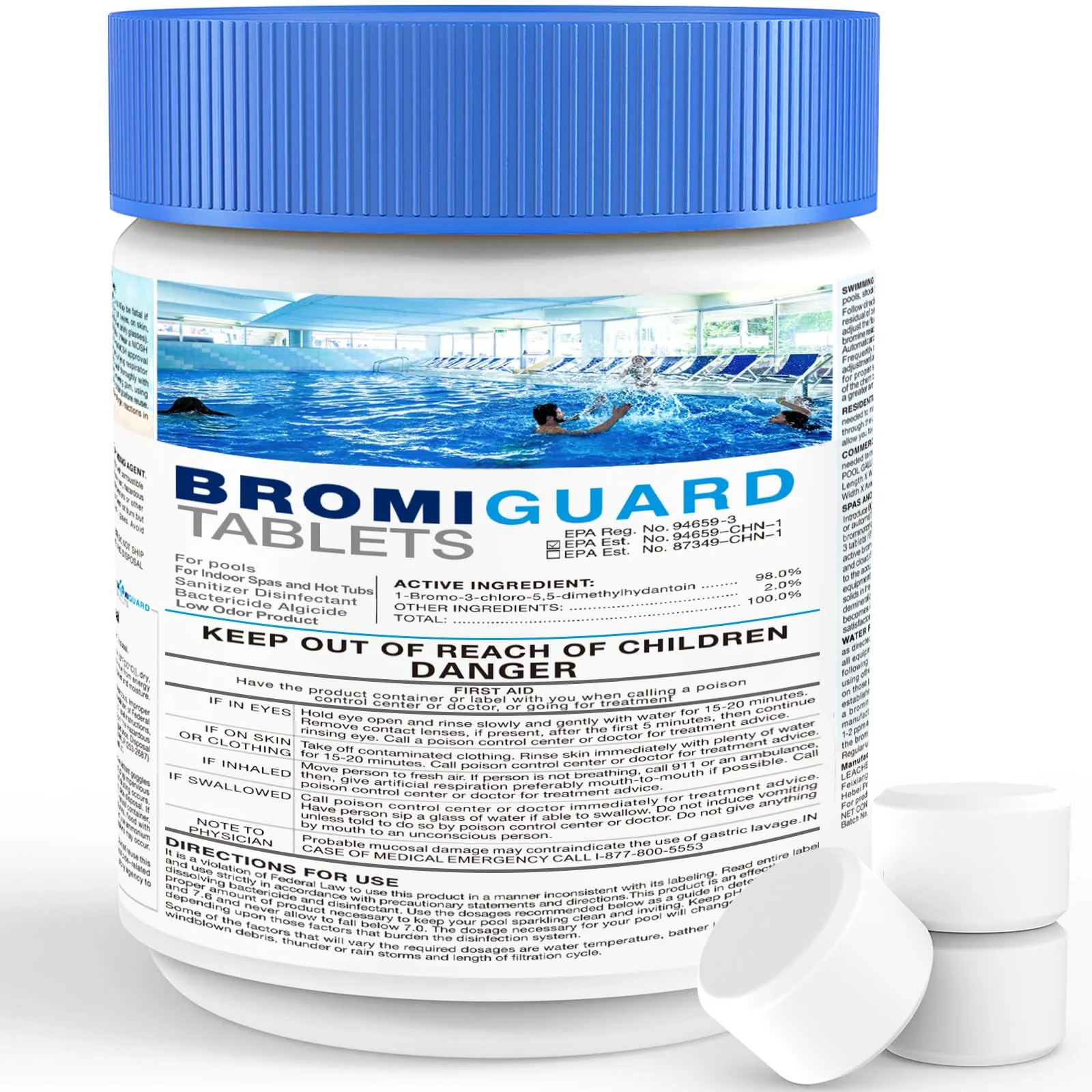Bromine Tablets for SPA Hot Tub 1lb 50LB Tabs Brominating Tablets Booster Eliminates Bacteria Algae Soft Water Feel No Chlorine Odor Chemical Sanitizer Chlorine Alternative (1 LB)