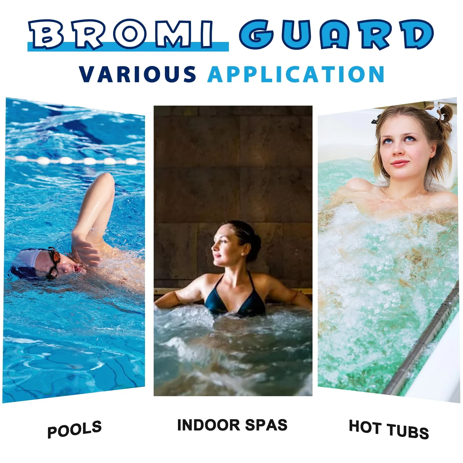 Bromine Tablets for SPA Hot Tub 1lb 50LB Tabs Brominating Tablets Booster Eliminates Bacteria Algae Soft Water Feel No Chlorine Odor Chemical Sanitizer Chlorine Alternative (1 LB) - Image 2