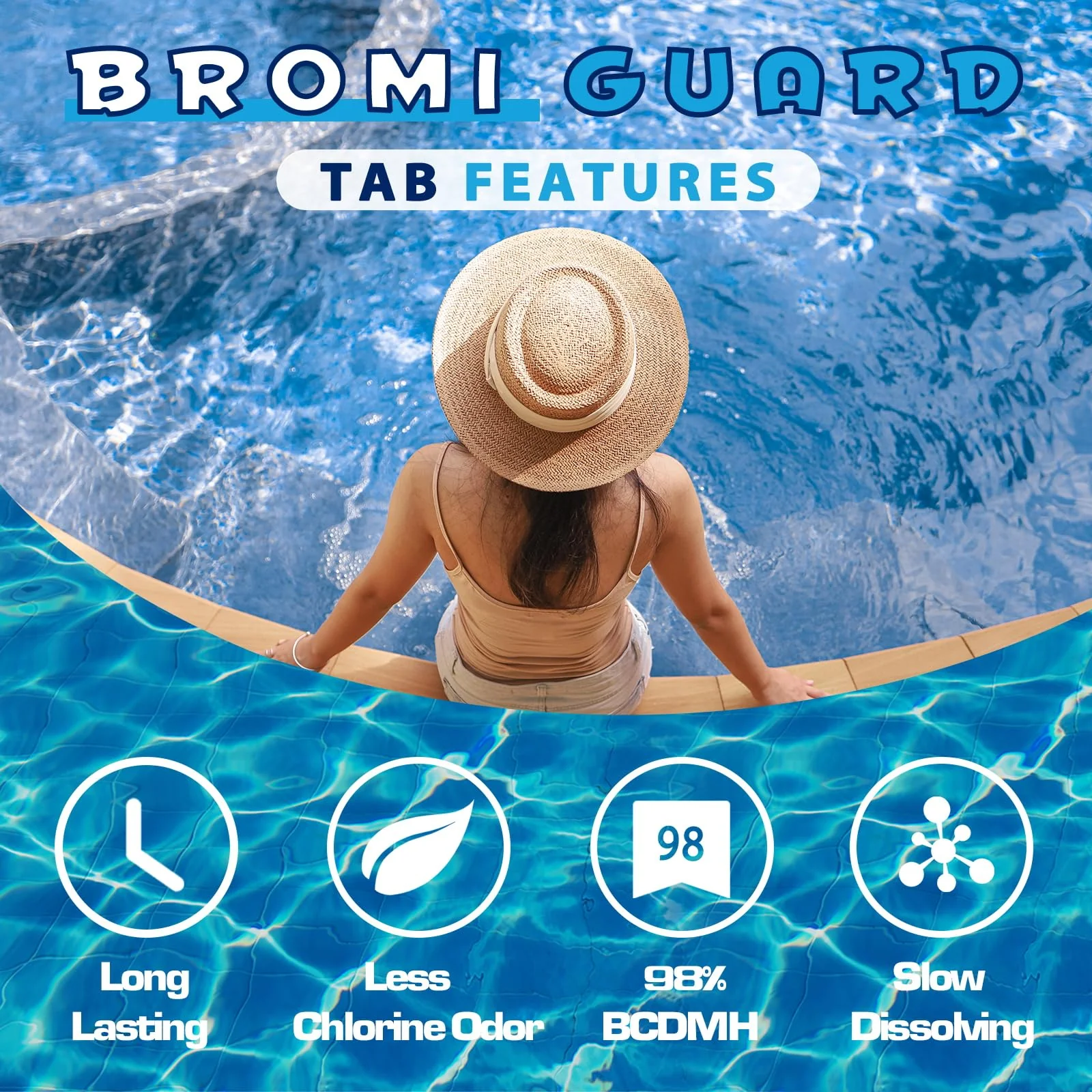 Bromine Tablets for SPA Hot Tub 1lb 50LB Tabs Brominating Tablets Booster Eliminates Bacteria Algae Soft Water Feel No Chlorine Odor Chemical Sanitizer Chlorine Alternative (1 LB) - Image 5
