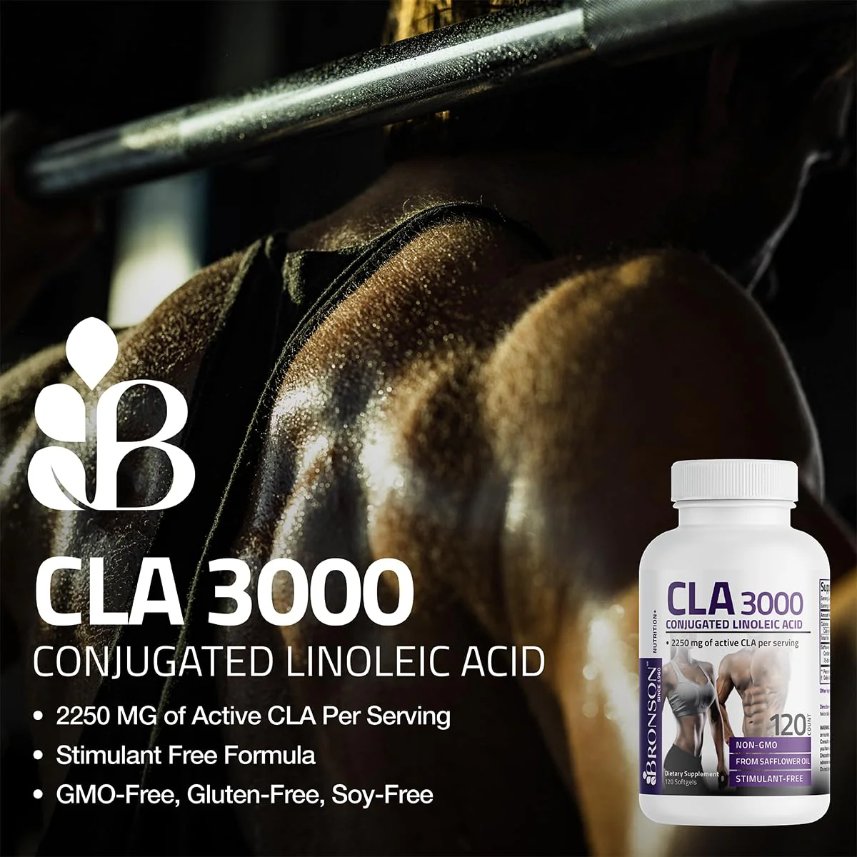 Bronson CLA 3000 Extra High Potency Supports Healthy Weight Management Lean Muscle Mass Non-Stimulating Conjugated Linoleic Acid 300 Softgels - Image 4