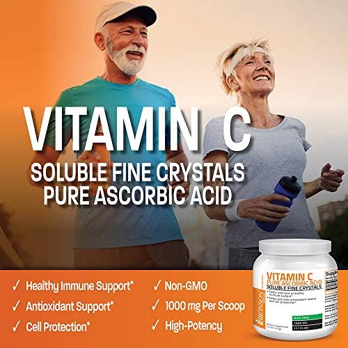 Bronson Vitamin C Powder Pure Ascorbic Acid Soluble Fine Non GMO Crystals – Promotes Healthy Immune System and Cell Protection – Powerful Antioxidant - 1 Kilogram (2.2 Lbs) - Image 5