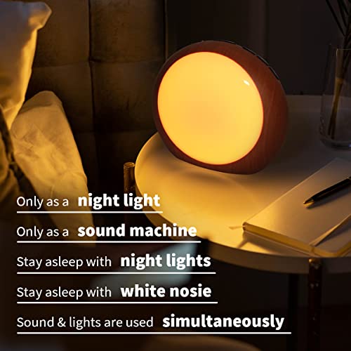 Brown Noise Sound Machine White Noise Machine with 12 Color Night Lights 30 Soothing Sounds Auto-Off Timer Calming Sleep Machine with Memory Function for Baby Kids Adult for Office Privacy - Image 5