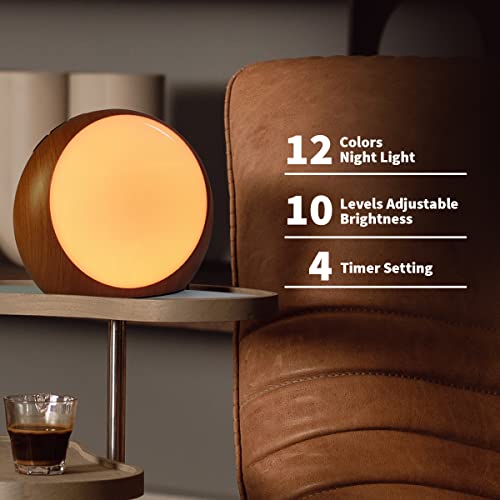 Brown Noise Sound Machine White Noise Machine with 12 Color Night Lights 30 Soothing Sounds Auto-Off Timer Calming Sleep Machine with Memory Function for Baby Kids Adult for Office Privacy - Image 6