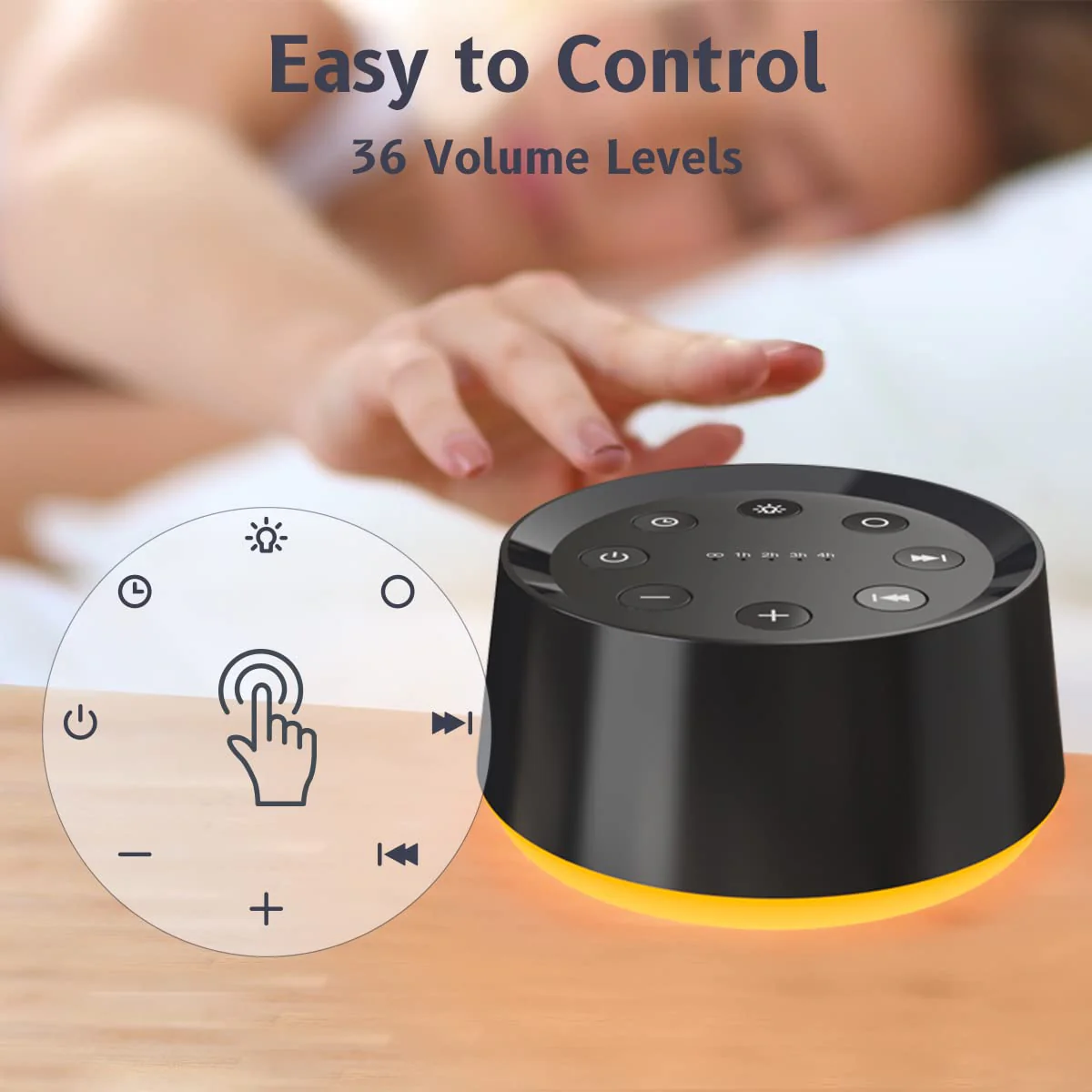 Brown Noise Sound Machine with 30 Soothing Sounds 12 Colors Night Light White Noise Machine for Adults Baby Kids Sleep Machines Memory Function 36 Volume Levels 5 Timers for Home Office Travel - Image 3