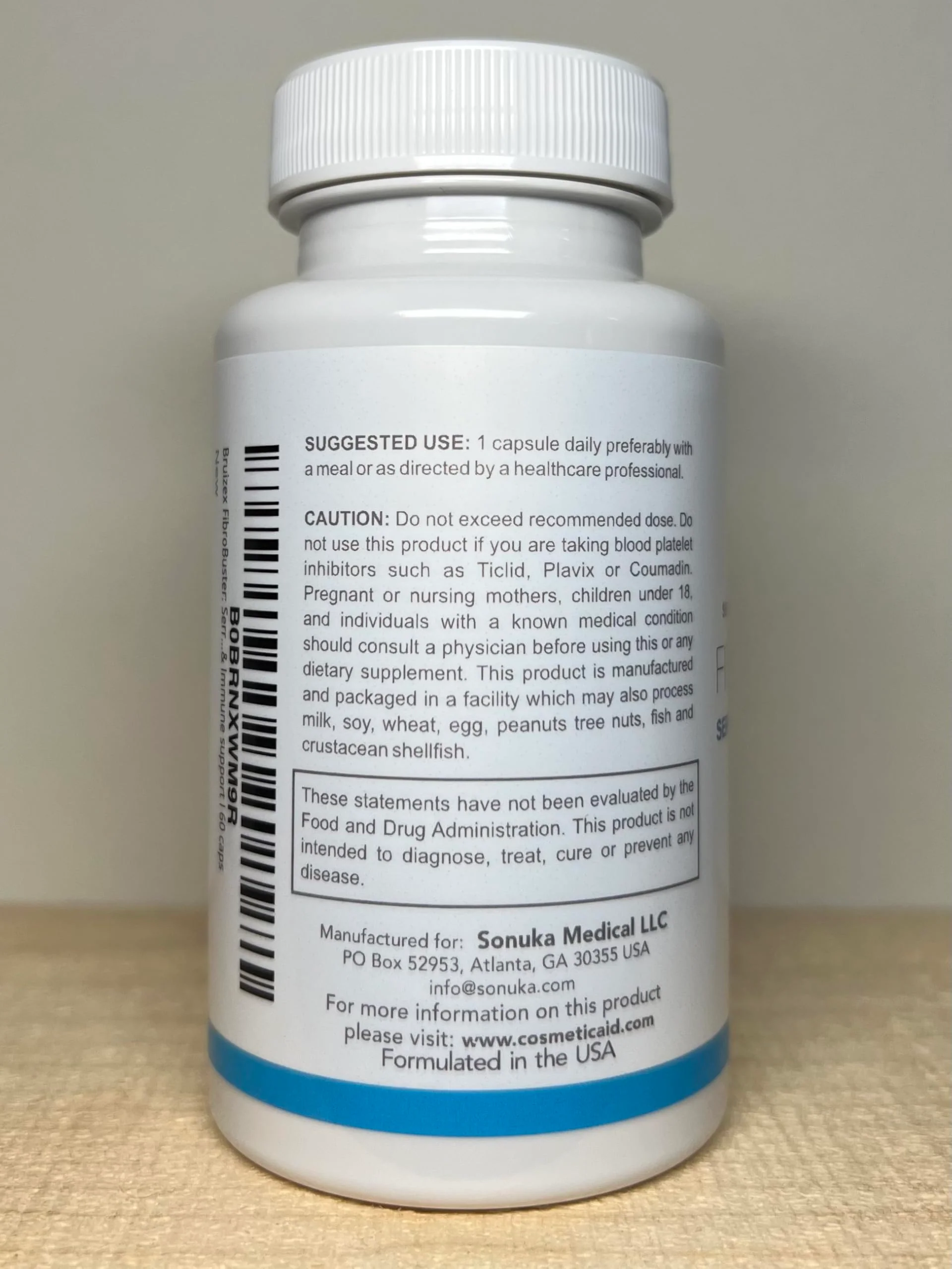 Bruizex FibroBuster Serrapeptase Proteolytic Enzymes 120,000 SPU I Fibrosis Care, Scar & Keloid Removal Supplement After 360 lipo, BBL, Liposuction, Tummy Tuck I Recovery & Immune Support I 60 caps - Image 2