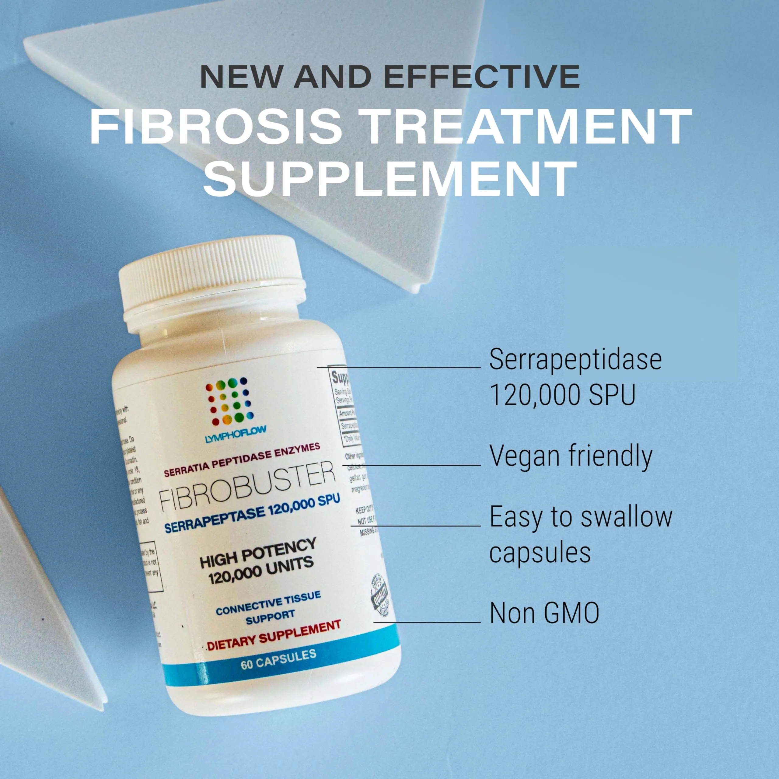 Bruizex FibroBuster Serrapeptase Proteolytic Enzymes 120,000 SPU I Fibrosis Care, Scar & Keloid Removal Supplement After 360 lipo, BBL, Liposuction, Tummy Tuck I Recovery & Immune Support I 60 caps - Image 5