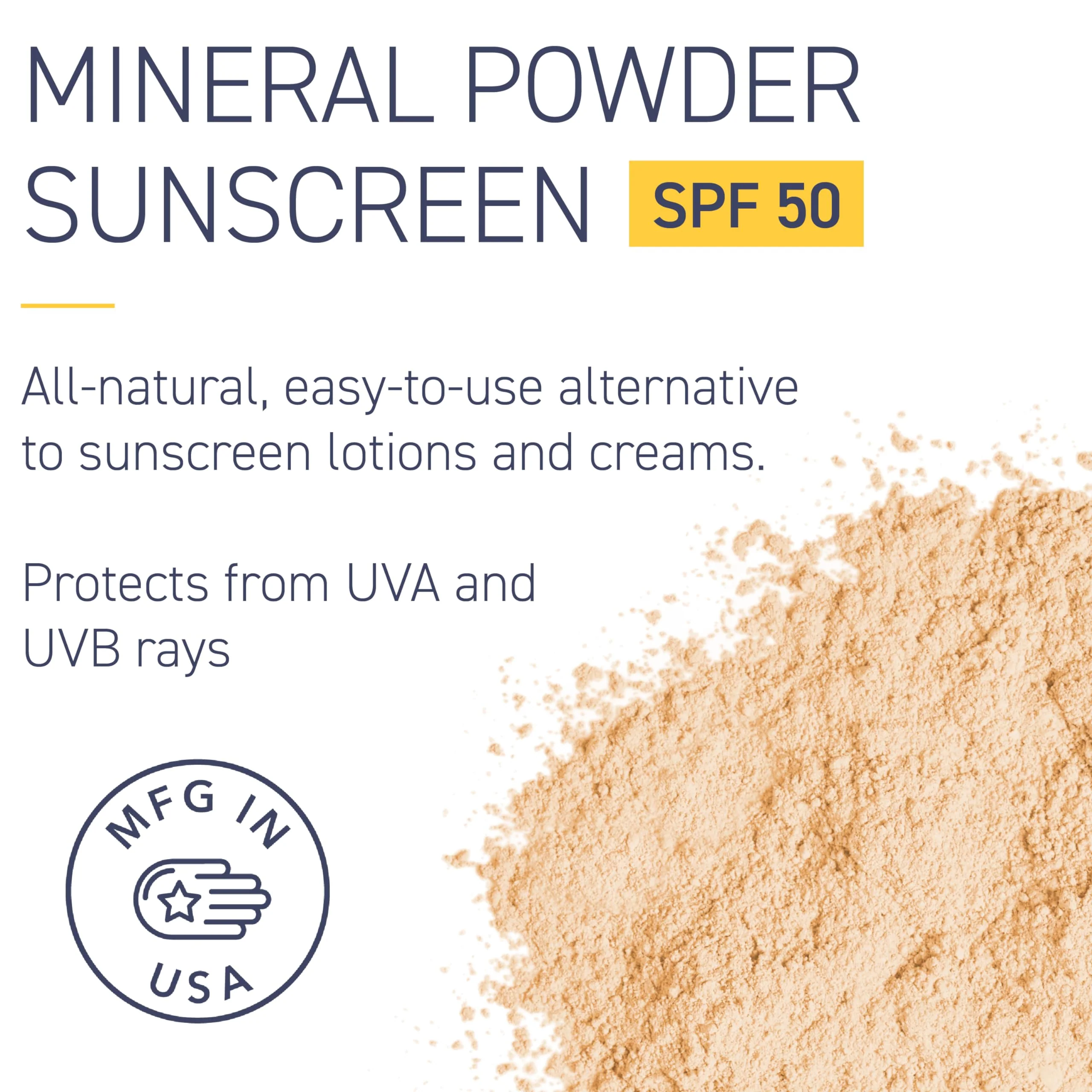Brush On Block SPF 50 Mineral Powder Sunscreen, Translucent, Broad Spectrum, Water Resistant Face Protection, For All Skin Tones & Types, Reef Friendly, Mfg in USA - Image 7