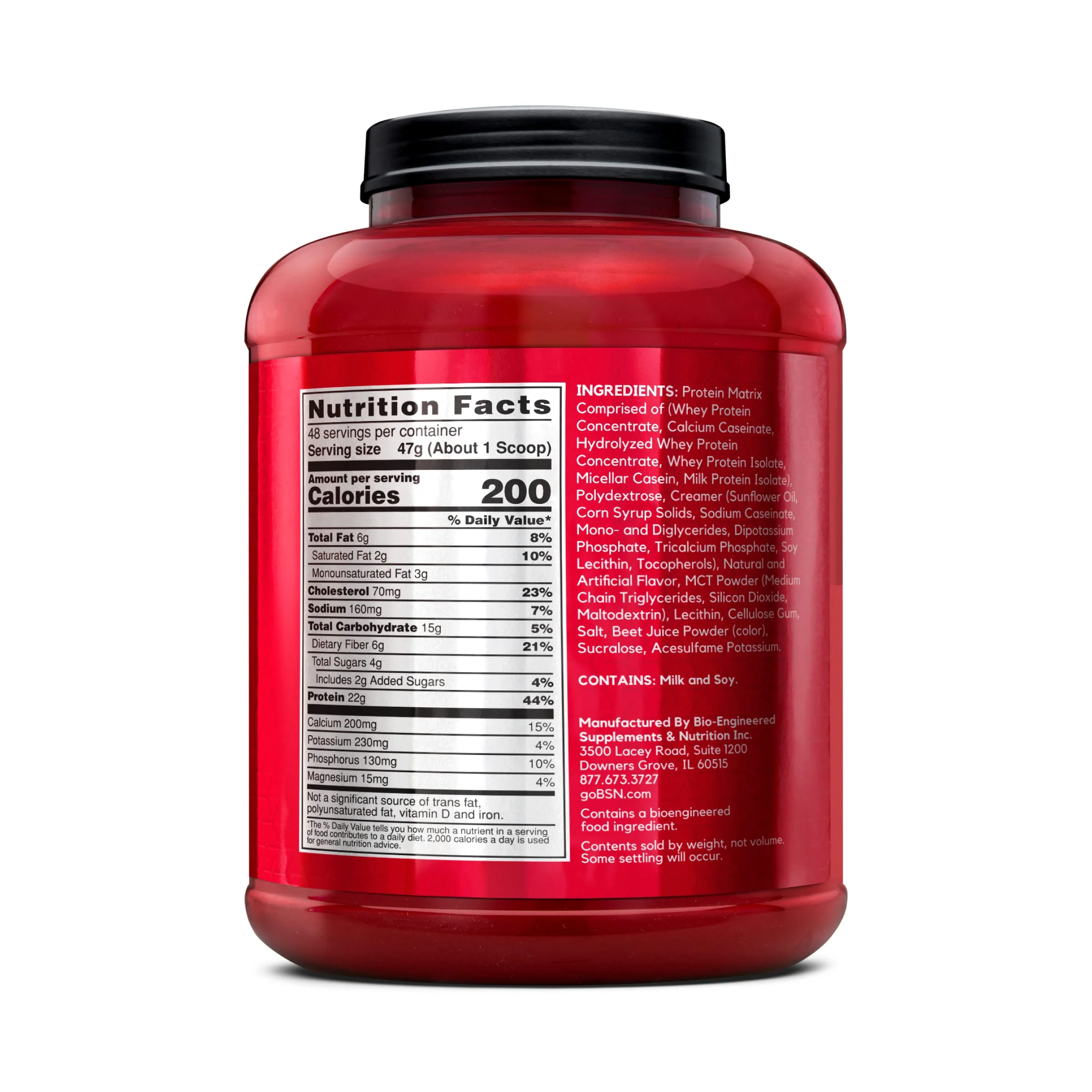 BSN SYNTHA-6 Whey Protein Powder with Micellar Casein, Milk Isolate, Strawberry Milkshake, 48 Servings (Packaging May Vary) - Image 7