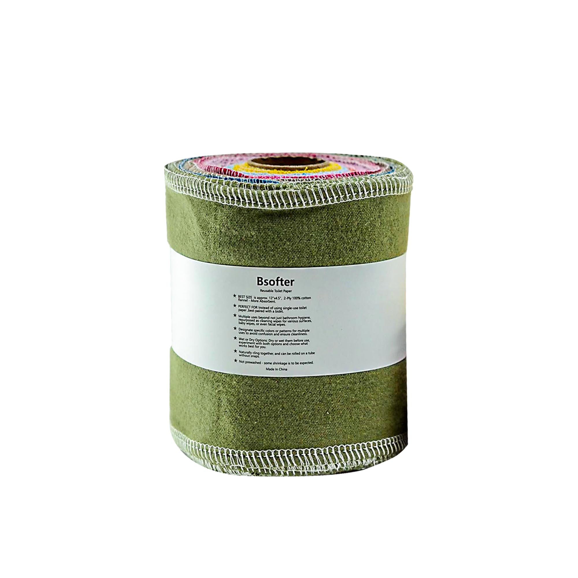 Bsofter Reusable Toilet Paper Rolls – 28 Pcs Reusable Washable Bidet Wipes,Cloth Bidet Towels,Toilet Tissue Camper RV Toilet Paper,Paperless Tp Reusable Baby Wipes Alternative - Image 2