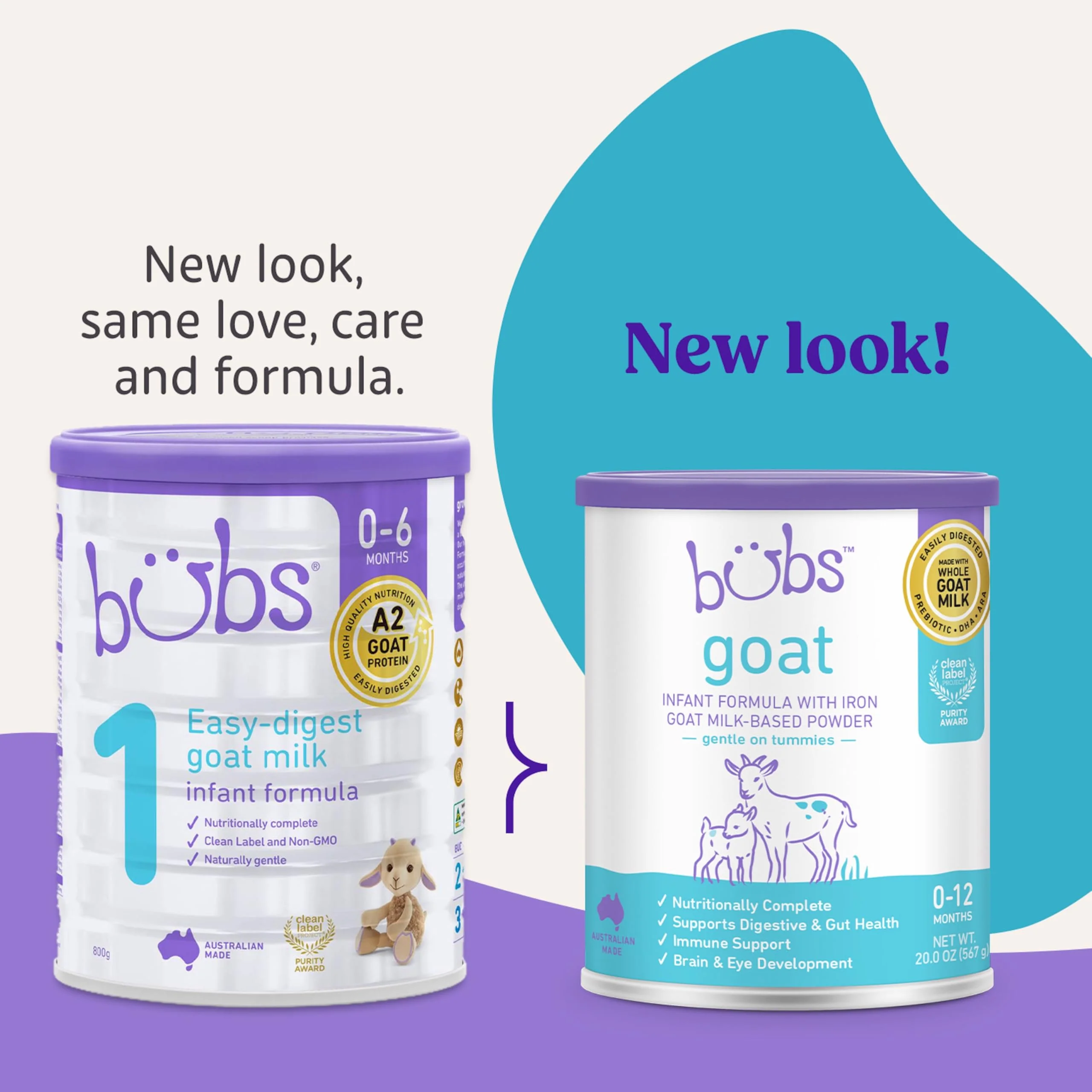 Bubs Whole Goat Milk Formula with Iron, Goat Milk-Based Powder, for Infants 0-12 Months, Made with Non-GMO Goat Milk, 20 oz - Image 8