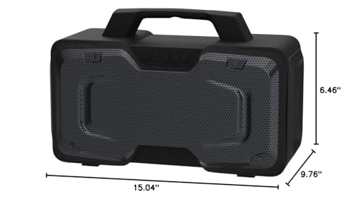 BUGANI Bluetooth Speaker, 80W Powerful Portable Wireless Speakers IPX7 Waterproof Speaker, Outdoor Loud Speakers with Handle 24H Playtime, Support Microphone AUX USB Suitable for Party, Pool, Black - Image 2