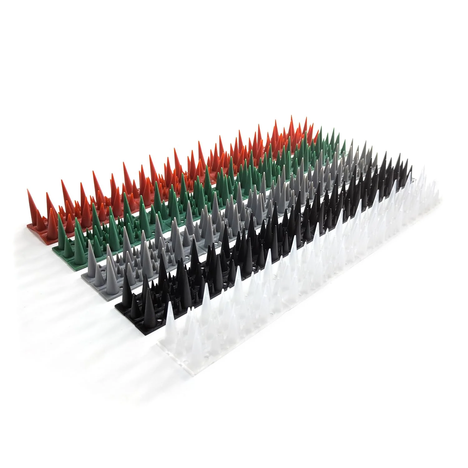 BUGG OFF - Bird & Rodent Spikes, Unique Spike Pattern effecitviely deteres Pesky Pigeons, Squirrels, Raccoons. Installs on Fences, Gates, Roofs, Walls and More! (15 Feet, Black Plastic) - Image 5