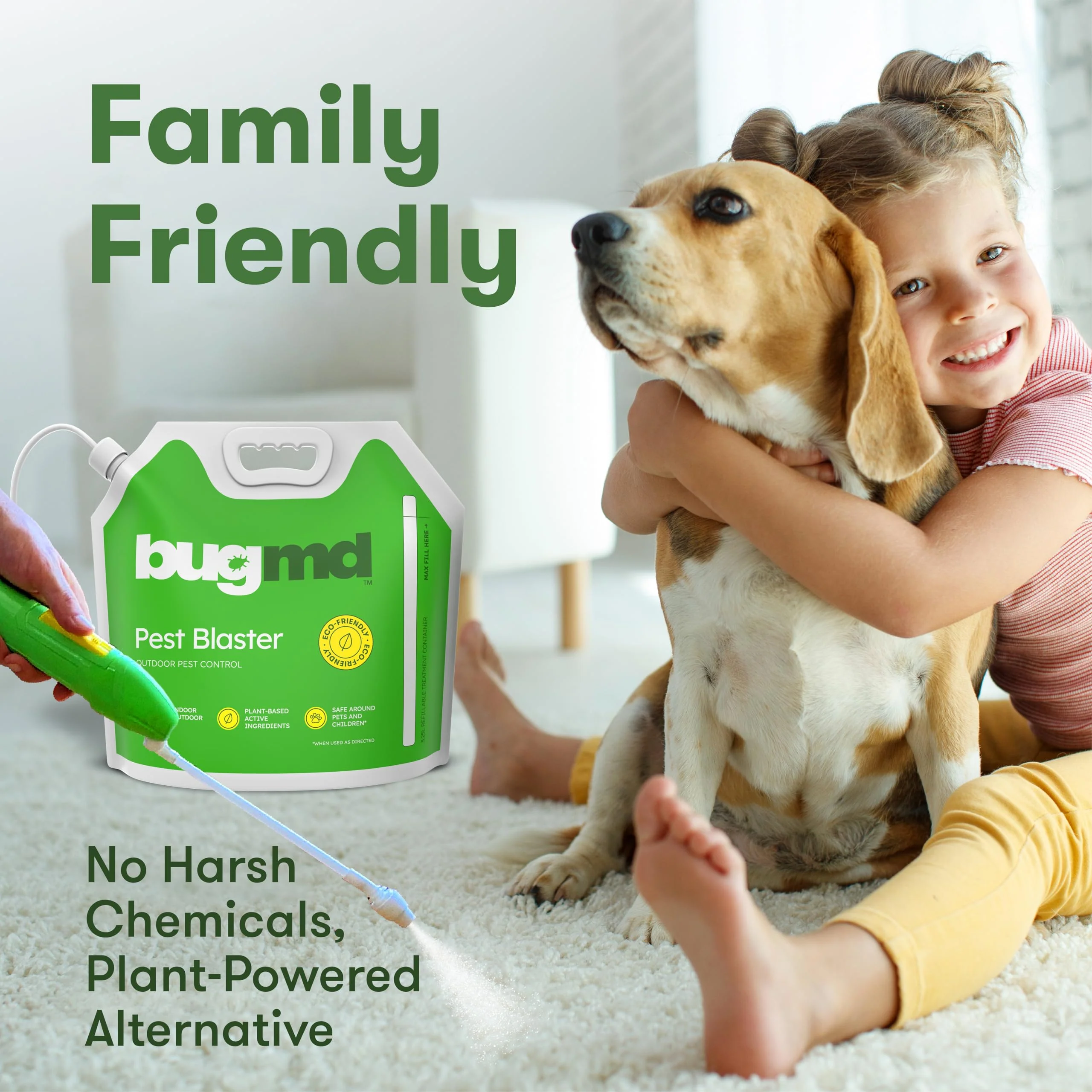 BugMD Blaster Kit - 3 Pack Pest Control Essential Oil Concentrates 3.7 oz and 1 Pest Blaster - Plant-Powered Bug Spray for Home, Insect Killer, Ant Killer for House, Flea Spray for Home, Roach Spray - Image 7