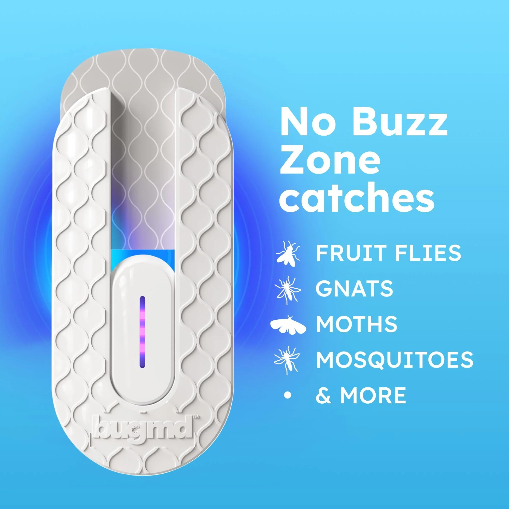 BugMD No Buzz Zone Refiller Pad (6 Refills) - Extra-Strong Adhesive Traps, Indoor Insect Trap Refill, No Harsh Chemicals, Household Friendly, Fly Trap Refill, Flea Trap Refills, Bug Trapper - Image 5