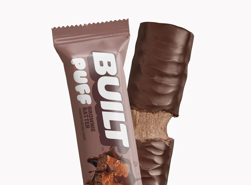 BUILT Bar Puff Protein Bars - Brownie Batter - 17g Protein Snack Bars with Collagen - Calorie Conscious & Gluten Free - 12 Count - Image 4