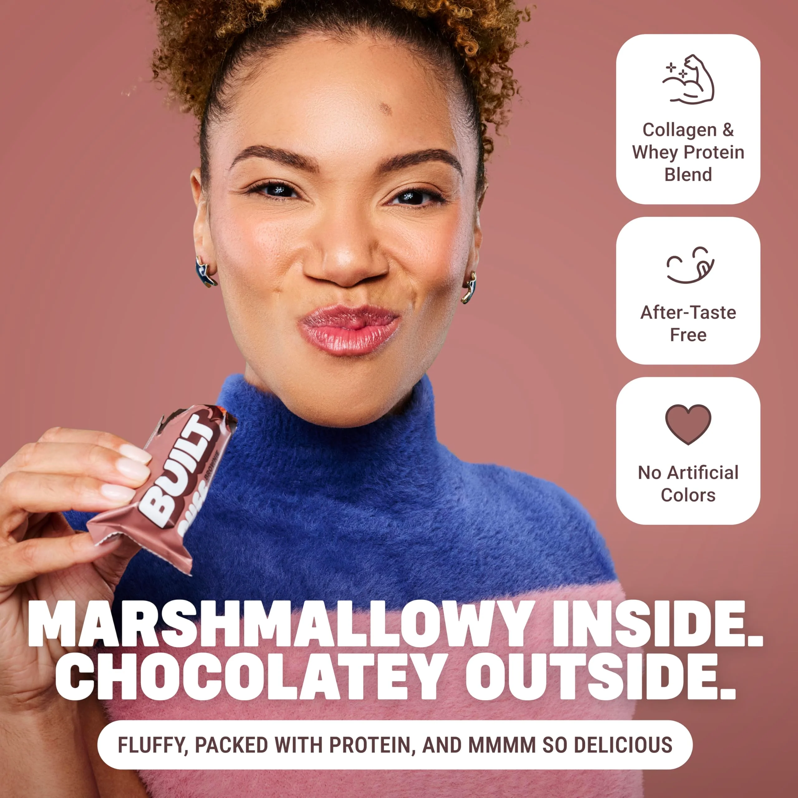 BUILT Bar Puff Protein Bars - Brownie Batter - 17g Protein Snack Bars with Collagen - Calorie Conscious & Gluten Free - 12 Count - Image 6
