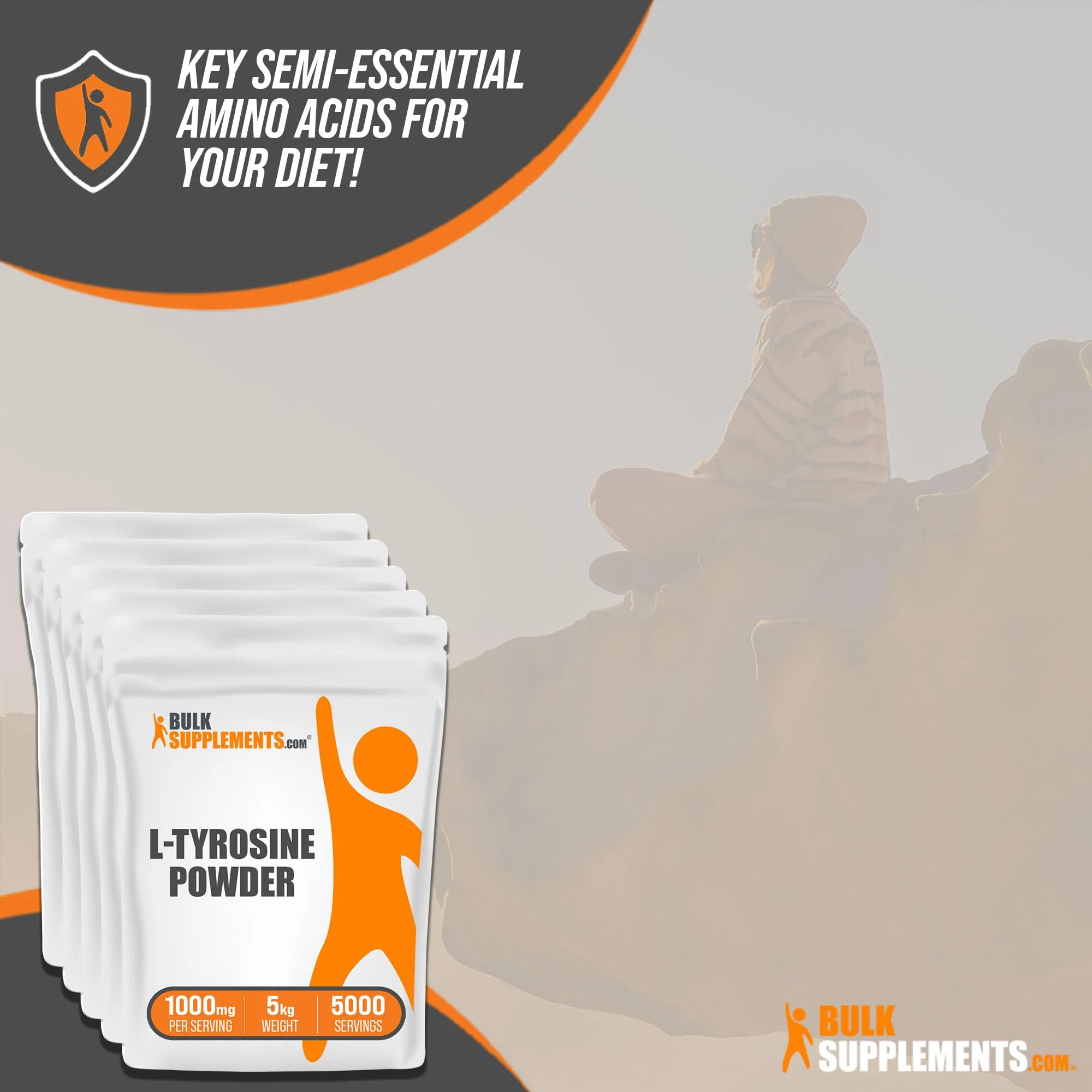 BulkSupplements.com L-Tyrosine Powder - Sports Nutrition, Amino Acid Supplement - Unflavored & Gluten Free, 500mg per Serving, 5kg (11 lbs) (Pack of 5) - Image 5