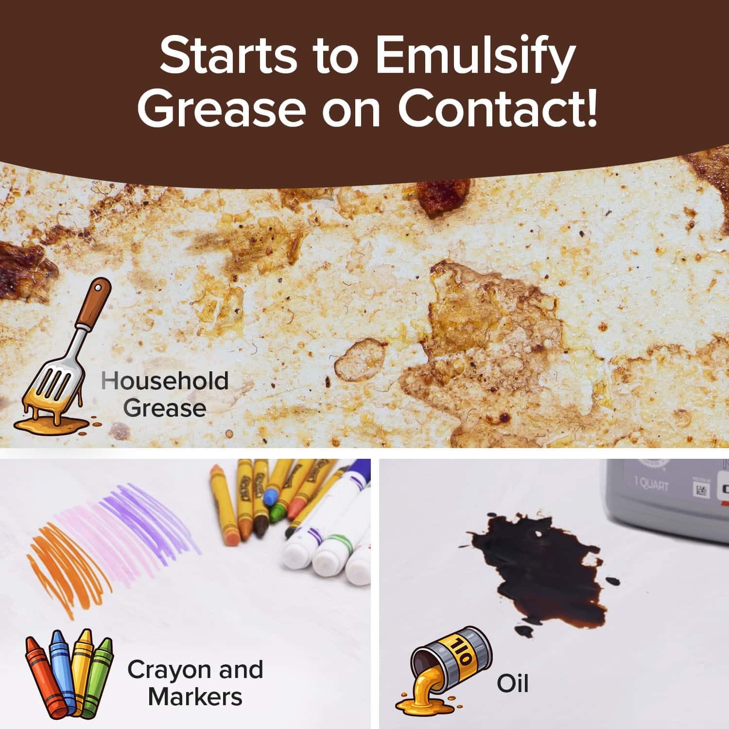 Bull Shot Degreaser Pro, Foaming Degreaser & Grime Remover, Heavy-Duty, AS SEEN ON TV, Residue-Free, Shake, Point & Spray, Emulsifies Grease, Oil Splatters, Glue, Tape Residue & More - Made in the USA - Image 5