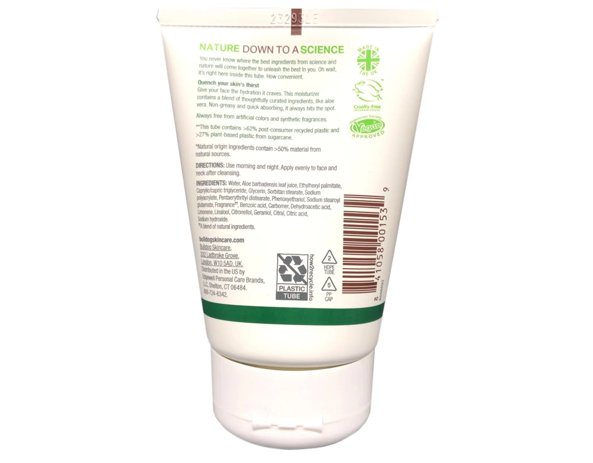 Bulldog Skincare Original Moisturizer For Men. With Aloe Vera, 3.3 fl. oz., (Pack of 2) - Image 2