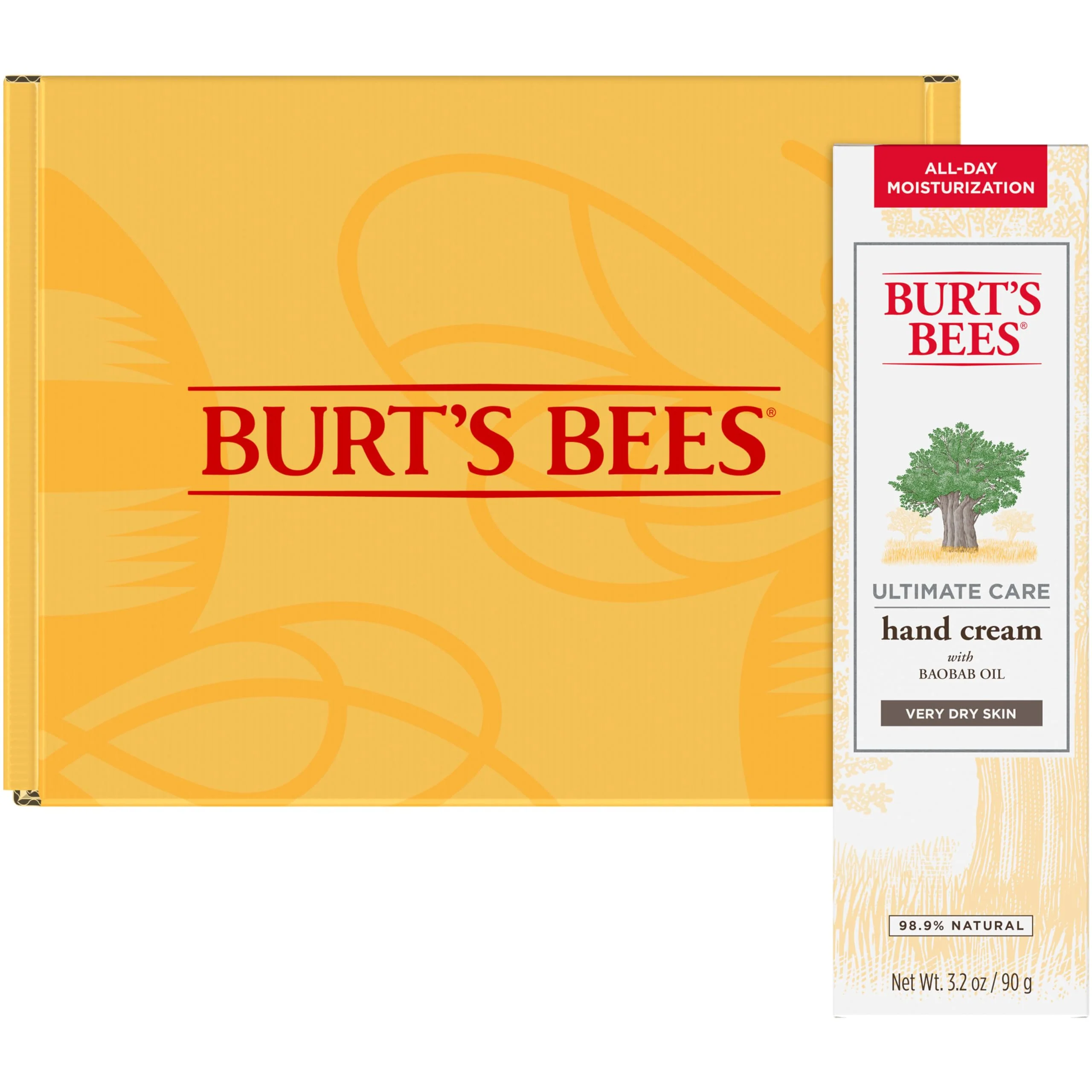 Burt's Bees Hand Cream for Dry Cracked Hands, Ultimate Care, Moisturizing Lotion Made with Baobab Oil, Watermelon Seed Oil and Natural Ingredients, 3.2 oz. - Image 2