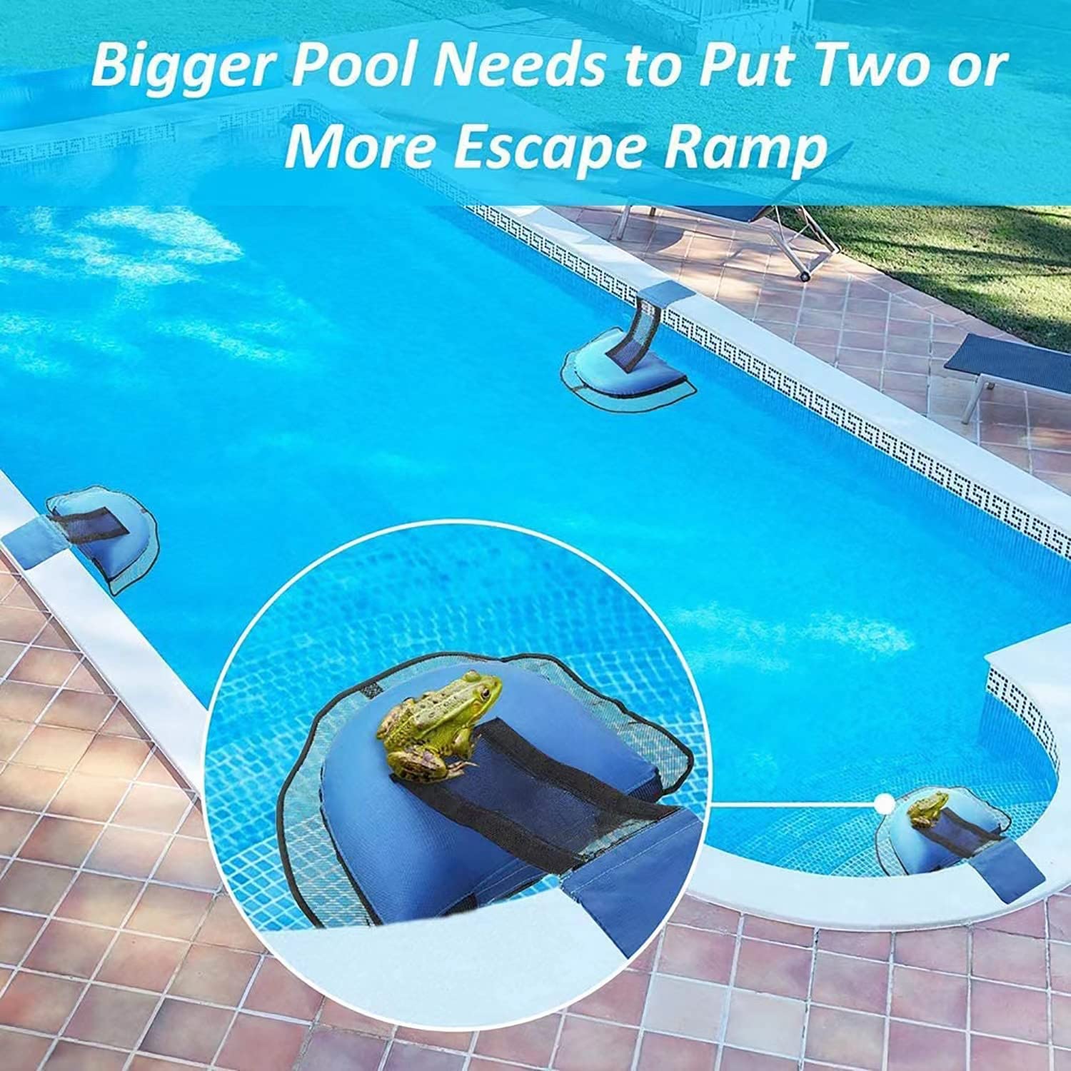 Busnacty 2-Pack Animal Saving Escape Ramp - Frog Floating Ramp Rescues, Pool & Spa Accessories & Tools, Saving All Small Animals Entering The Pool - Image 3