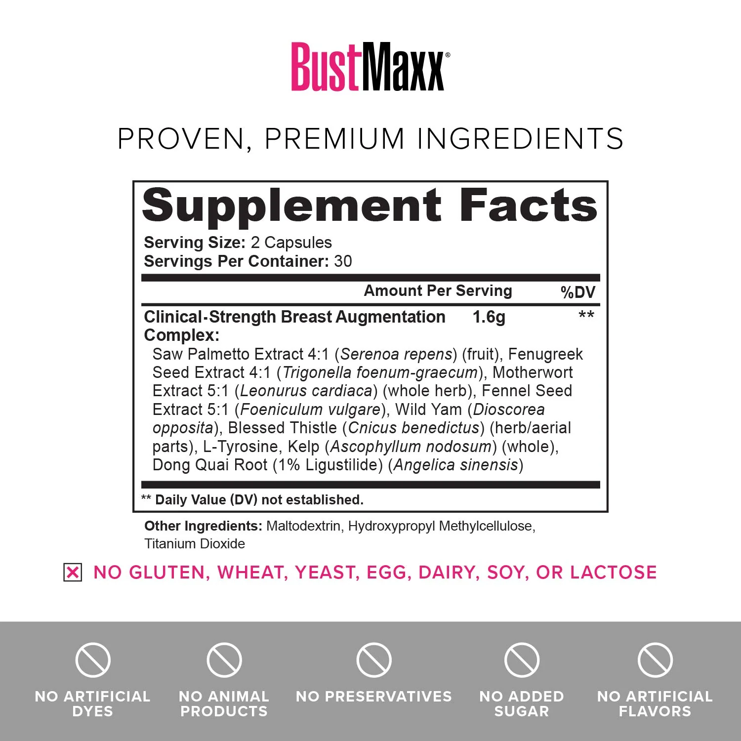 BustMaxx: The Most Trusted Breast Enhancement Pills | Natural Breast Enlargement and Female Augmentation Supplement for Breast Growth, 60 Capsules - Image 2