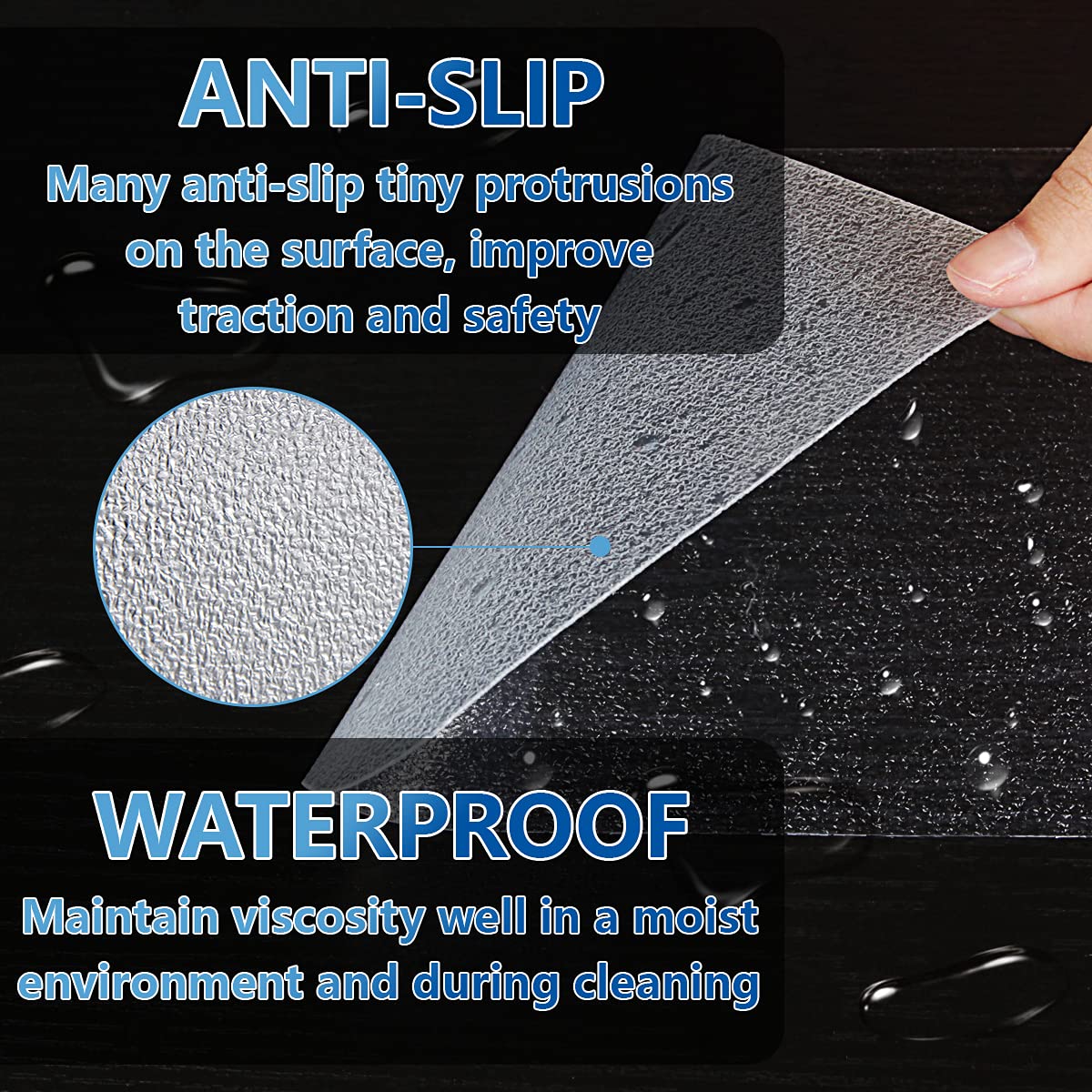 Butizone Non Slip Stair Treads 32"x4", Clear Anti Slip Strips for Wooden Steps Indoor, Transparent and Waterproof Grip Tape, Safety for Elderly, Children, and Dogs,18-Pack - Image 4