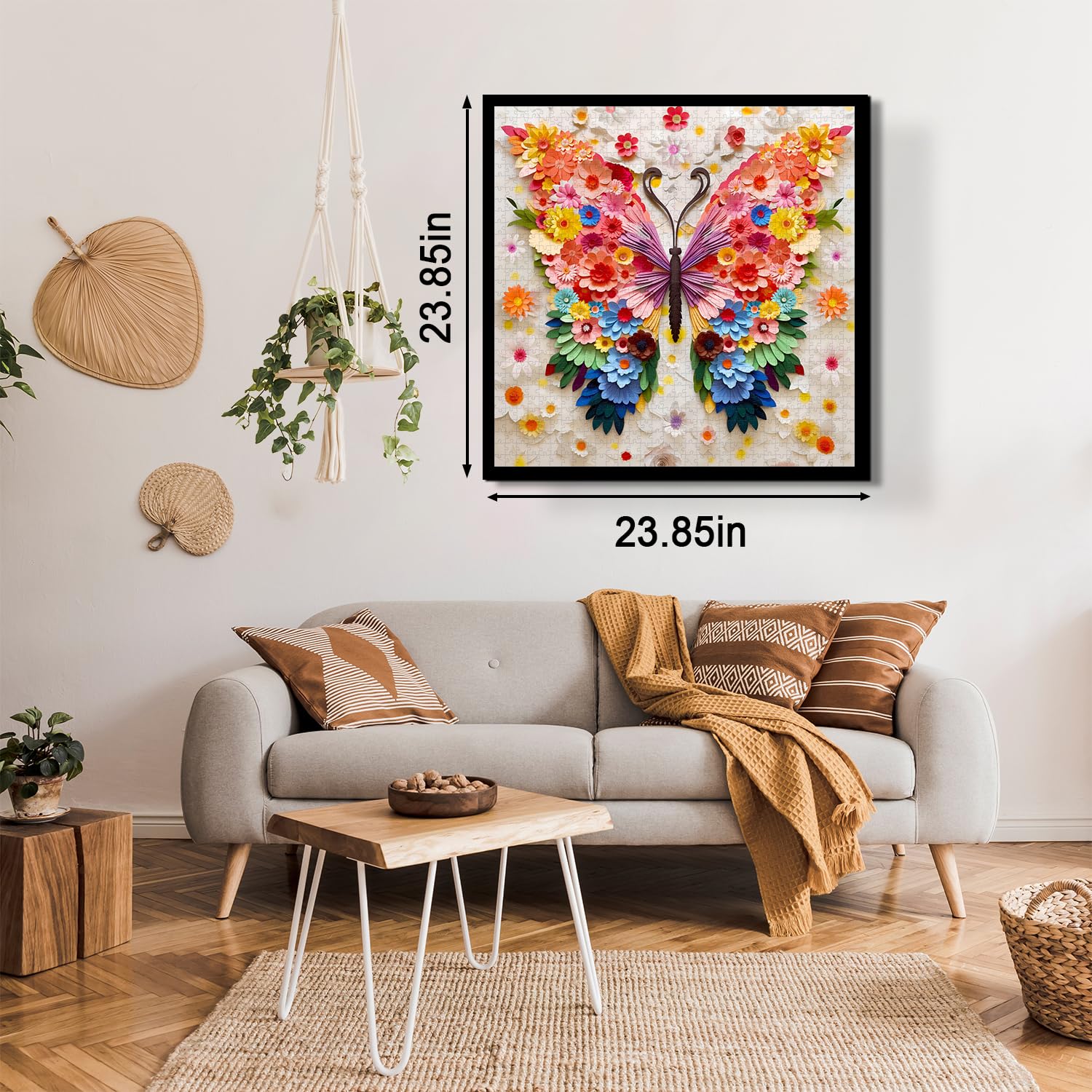 Butterfly Puzzles for Adults 1000 Pieces, Challenging Colorful Flower Butterflies Puzzles with Paper Art, Difficult Animal Plant Jigsaw Puzzles for Adults - Image 4