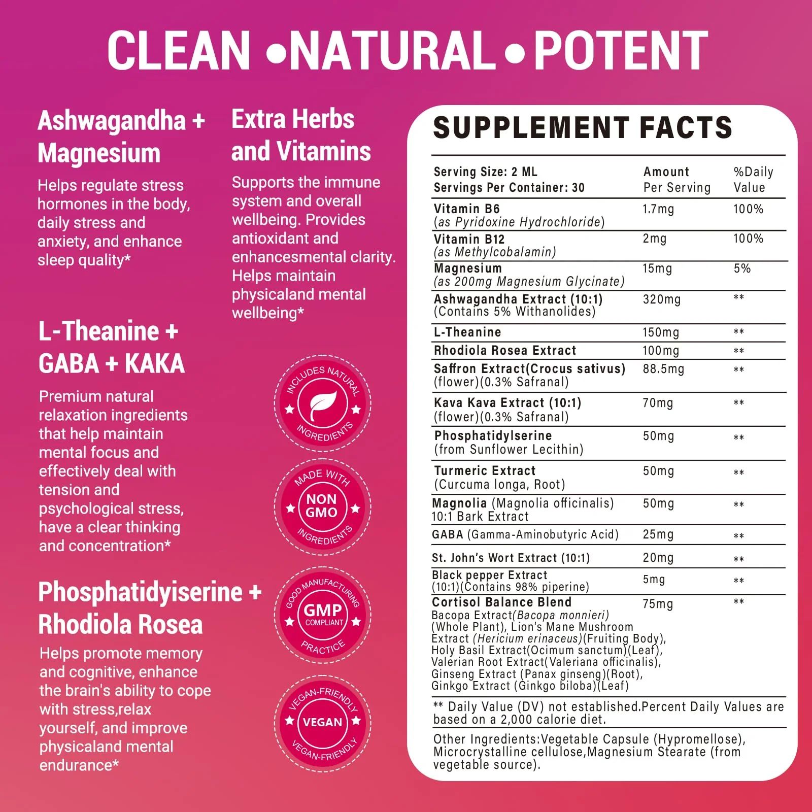Bvlaue Cortisol Supplements Detox for Women - 20-in-1 Cortisol Reducer,Manager,Lower w/Ashwagandha,Magnesium,L-Theanine,Saffron,Rhodiola for Hormone Balance/Sleep/Stress Relief,Strawberry Flavor - Image 5