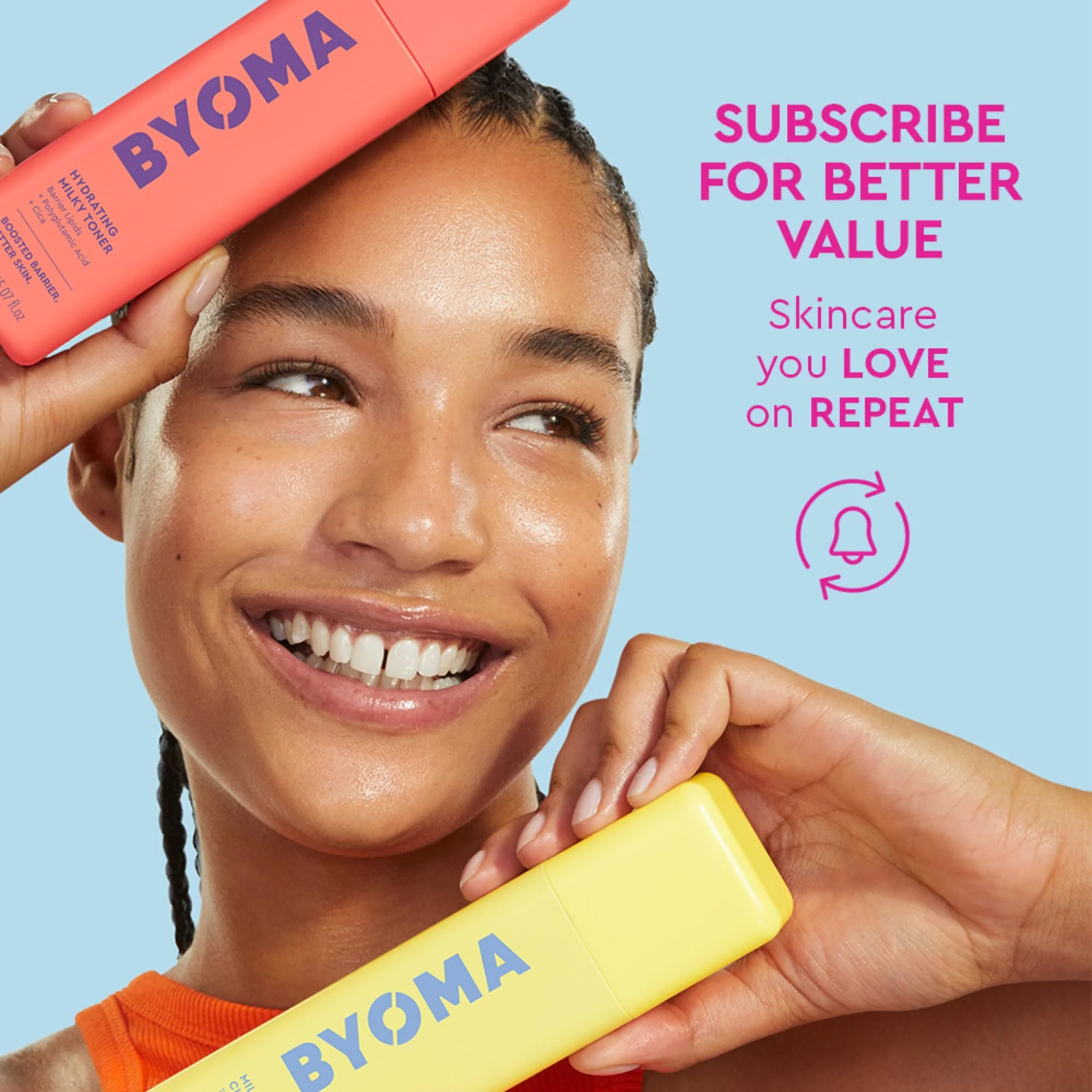 BYOMA So Bright Set - Barrier Repair Skincare Set for Brighter Skin - Creamy Jelly Cleanser, Brightening Face Serum & Ceramide Face Moisturizer - Alcohol Free Skin Care - 30ml, 15ml, 15ml - Image 3