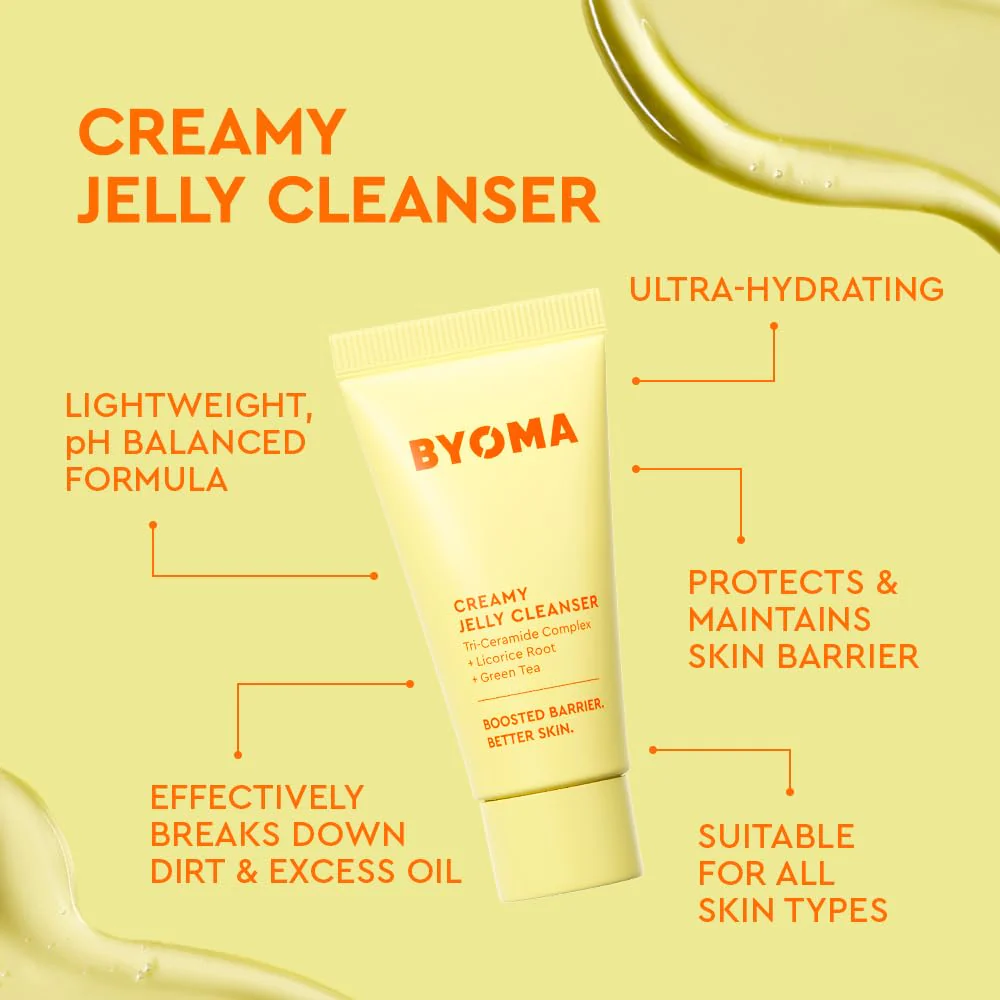 BYOMA So Bright Set - Barrier Repair Skincare Set for Brighter Skin - Creamy Jelly Cleanser, Brightening Face Serum & Ceramide Face Moisturizer - Alcohol Free Skin Care - 30ml, 15ml, 15ml - Image 7
