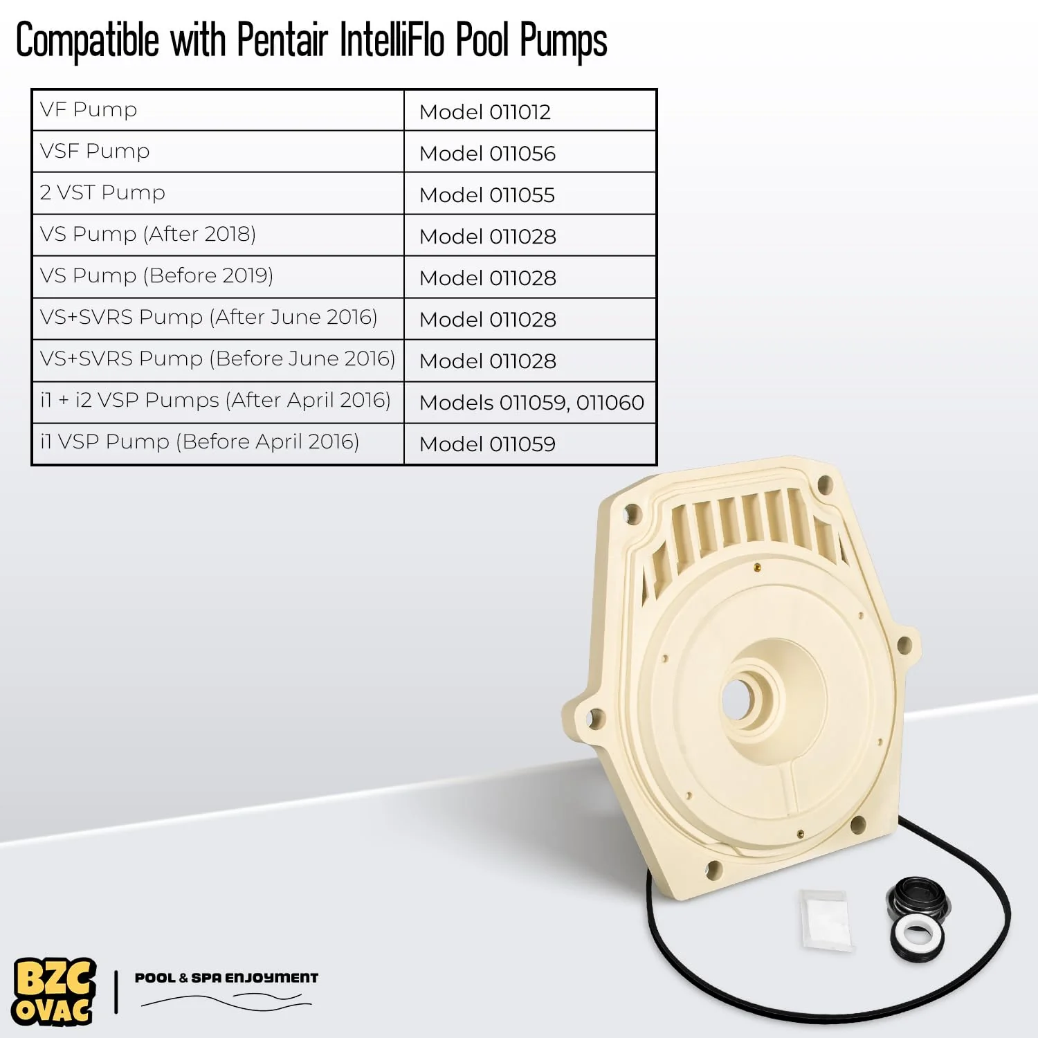 Bzcovac 074564 Seal Plate Kit Compatible with Pentair Whisperflo & Intelliflo Pool Pumps, Includes PS-1000 & Seal Plate Gasket, Replaces 25357-300-000 V20-208 - Image 9