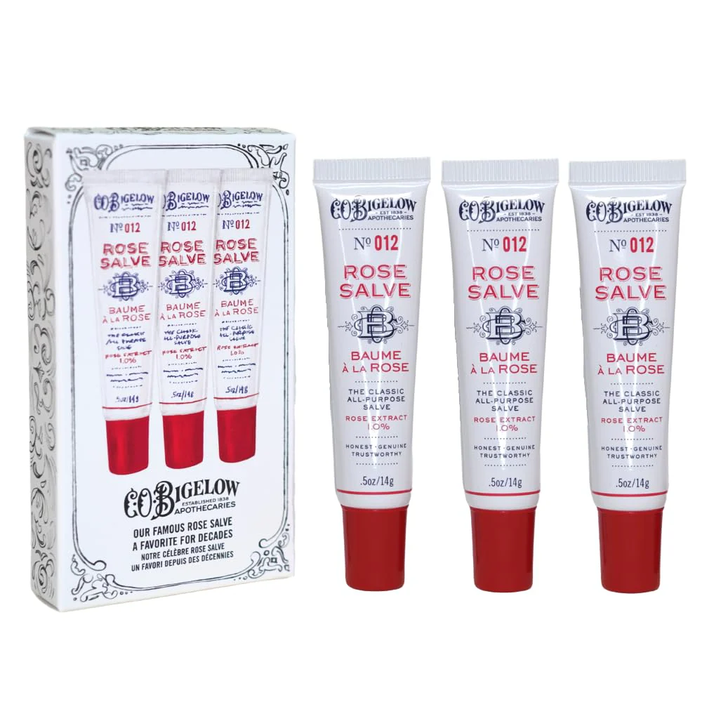 C.O. Bigelow Rose Salve Tubes, Pack of 3 Lip Balm Tubes, All Purpose Salve for Lips, Cuticles, Hands & Dry Skin, Lip Balm Set, 0.5 oz - Image 3