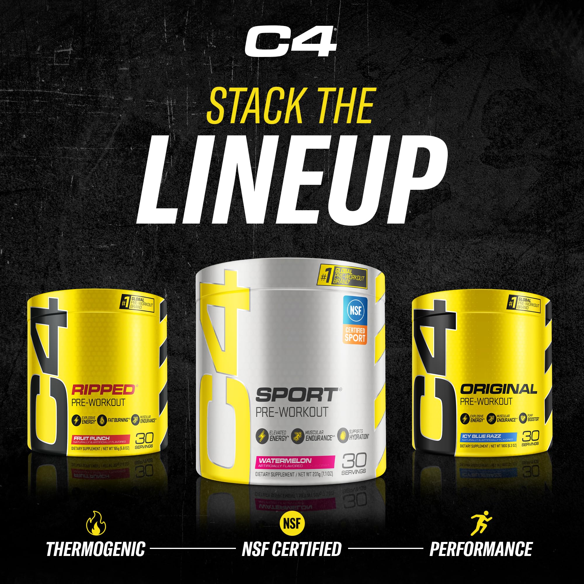 C4 Original Pre Workout Powder Pink Lemonade Vitamin C for Immune Support Sugar Free Preworkout Energy for Men & Women 150mg Caffeine + Beta Alanine + Creatine 60 Servings - Image 8