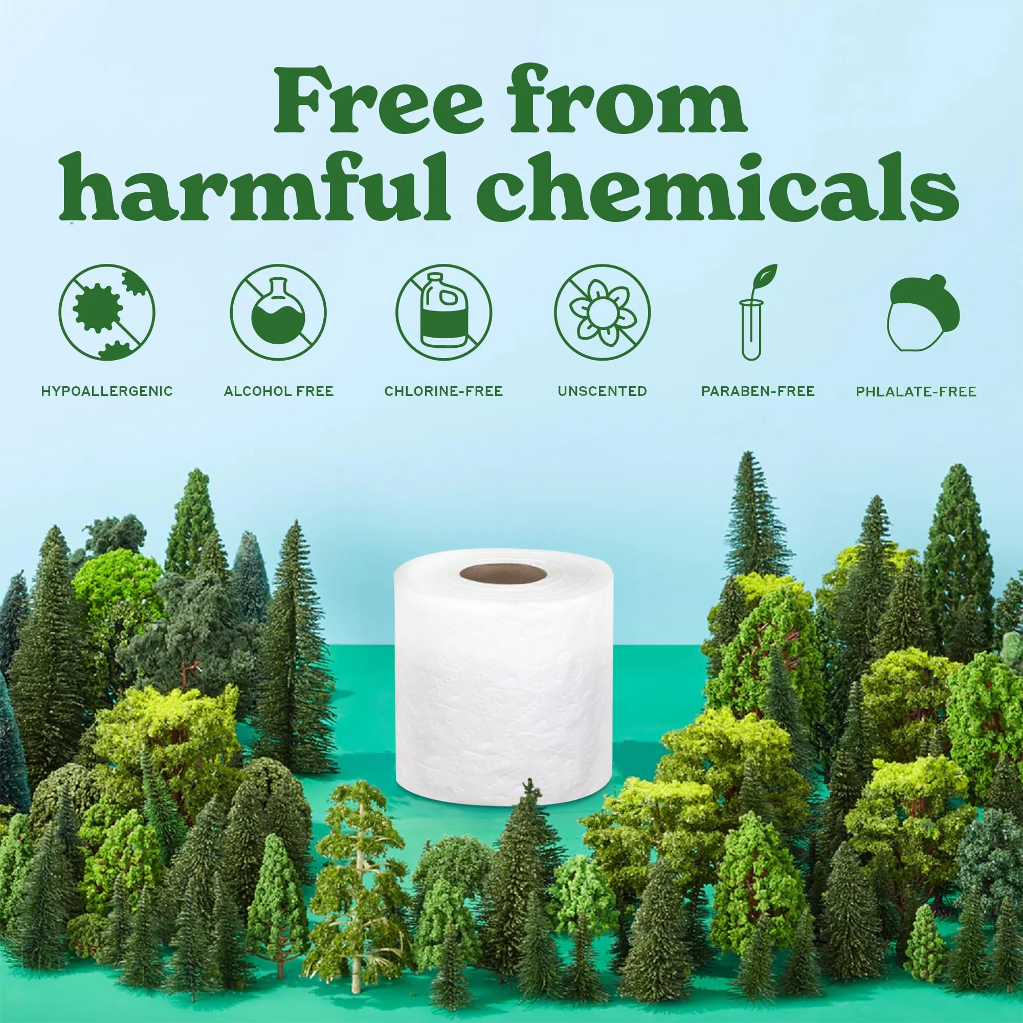 Caboo Tree Free Toilet Paper | Septic Safe, Eco Friendly, Chemical Free, Non Toxic | 2 Ply Toilet Tissue, Pack of 24 Double Rolls, 300 Sheets Per Roll - Image 5