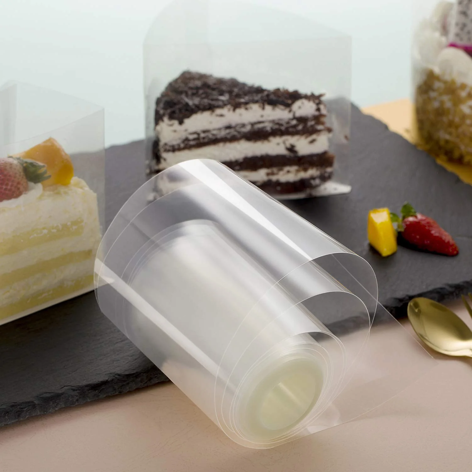 Cake Collars 8 x 600inch (5.9 mil thick) Transparent Acetate Sheets Rolls for Baking Surrounding Edge Decorating - Image 3