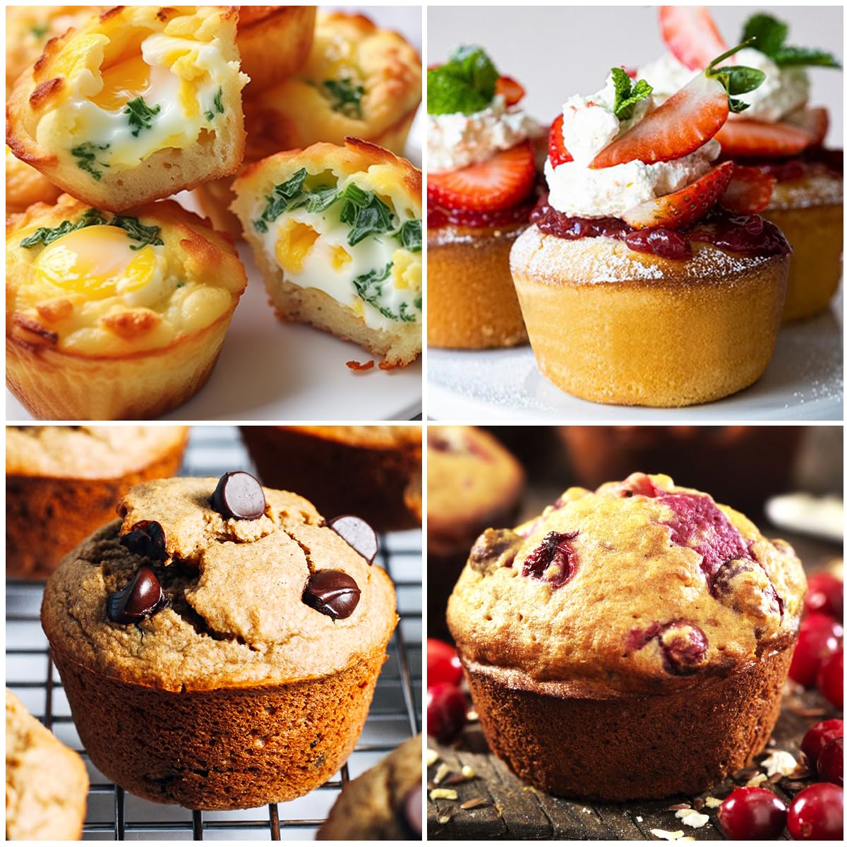 CAKETIME 12 Cups & 24 Cups Silicone Muffin Pan with Metal Frame, Regular & Mini Muffin Pan Set for Baking 2 Pack - Image 5