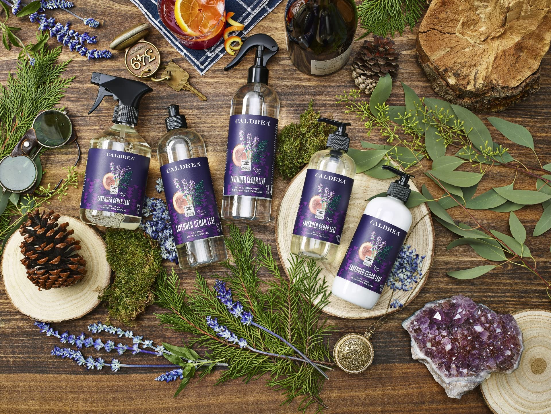 Caldrea Multi-surface Countertop Spray Cleaner, Made with Vegetable Protein Extract, Lavender Cedar Leaf, 16 oz, 3 Pack - Image 3