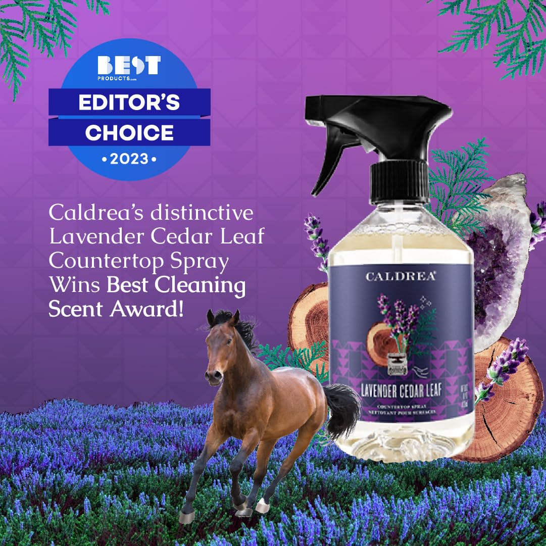 Caldrea Multi-surface Countertop Spray Cleaner, Made with Vegetable Protein Extract, Lavender Cedar Leaf, 16 oz, 3 Pack - Image 4