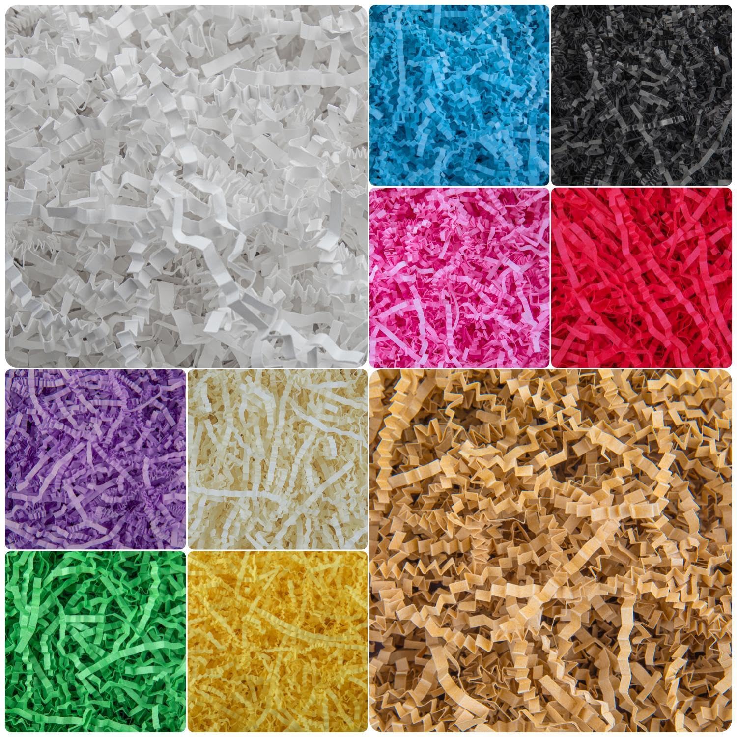 Caleihd Crinkle Cut Paper Grass Cushion Paper Streamer for Christmas Wedding Birthday Bridesmaid Engagement Craft Gift Boxes Bags Filler Decoration 4.5oz Oyster White - Image 5
