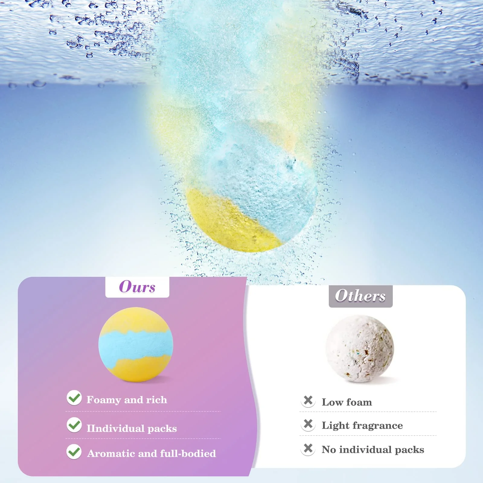 CalmNFiz 20PCS Bath Bombs for Women Presents Set Natural Wonderful Fizz Effect Bath Bomb with Shea Butter & Essential Oils, Bubble Bath Mothers Day Presents for Mom, Wife, Girlfriend - Image 5