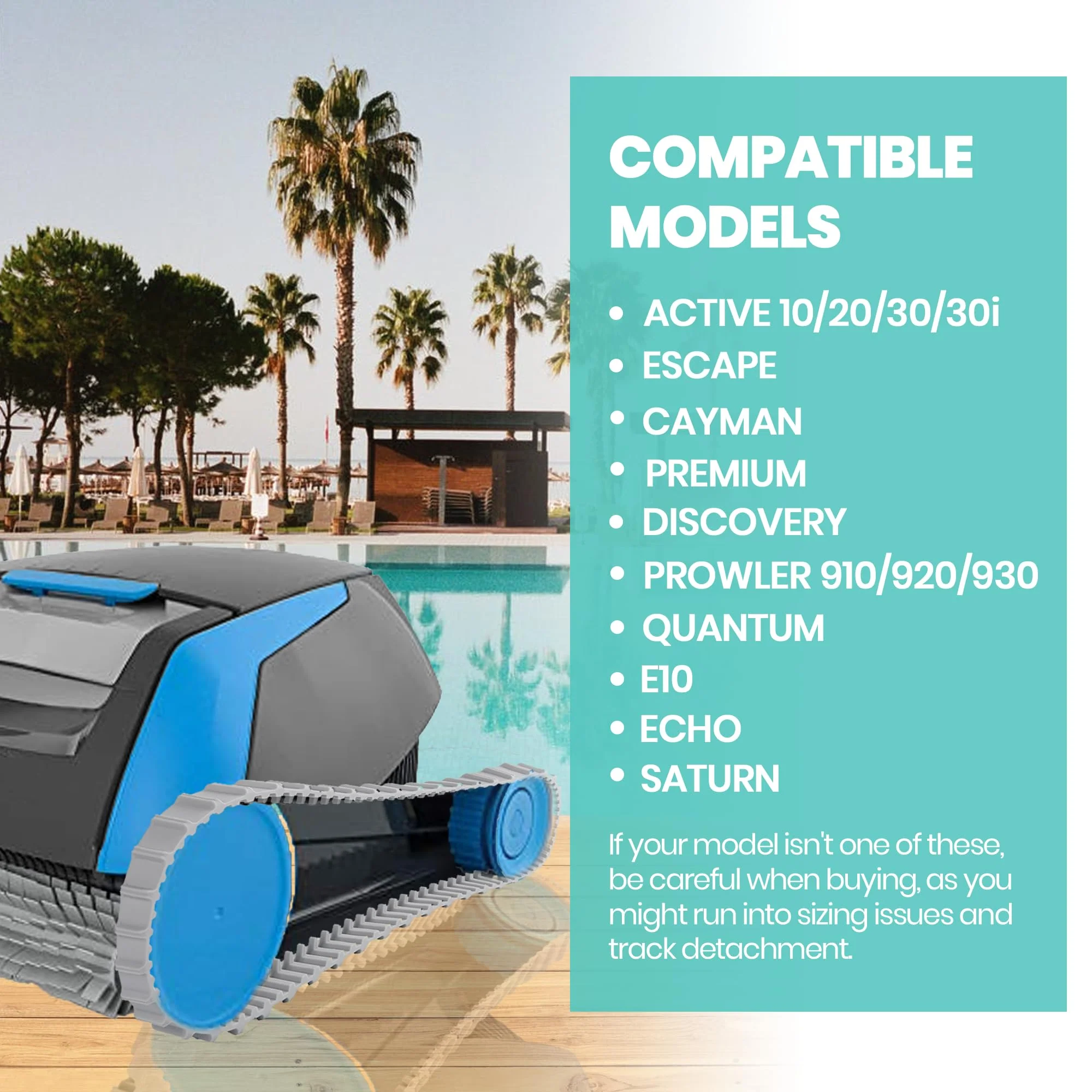 Calvana (2 Pack) Replacement Gray Tracks for Maytronics Dolphin Robotic Pool Cleaners with Part Number 9983152-R2 Dolphin Parts - Image 5