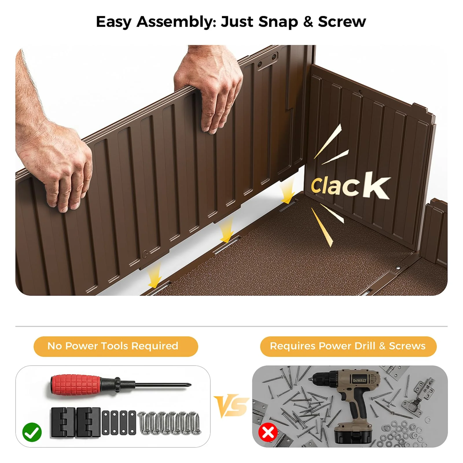 CAMMOO Hot Tub Steps - Double-Decker Large Storage & Snap-Together Assembly, Fully Sealed Spa Steps with Non-Slip Wider Step, Hot Tub Stairs, Outdoor/Indoor, Brown - Image 7