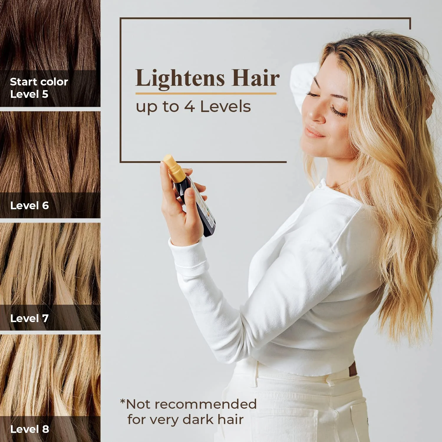 Camomila Intea Natural Blonde – Hair Lightener Spray with Chamomile Extract – Go blonder with this Gentle Color Hair Spray – No Ammonia or Parabens – Up to 4 Lighter Tones – 3.4oz (4 Pack) - Image 5
