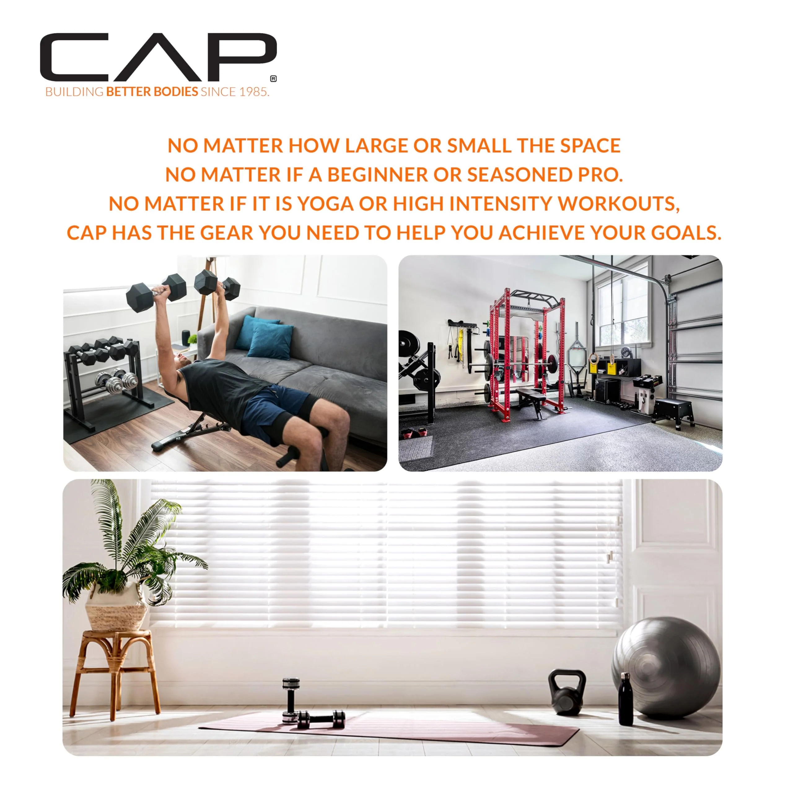 CAP Barbell 3 LB Rubber Coated Hex Dumbbell Hand Weight - Pair | Chrome Handle - Image 2
