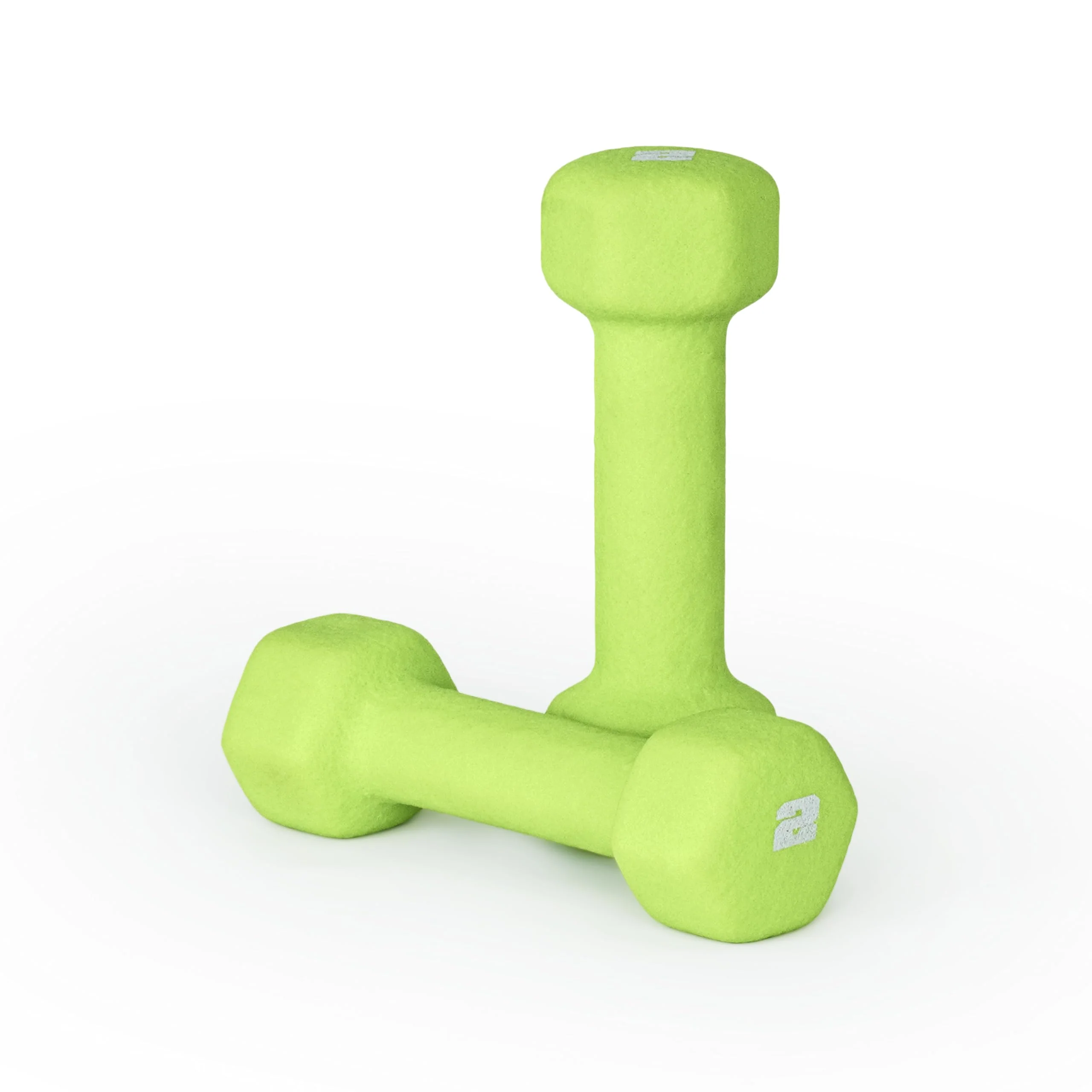 CAP Barbell Neoprene Dumbbell Weights, 2 lb Pair, Chartreuse