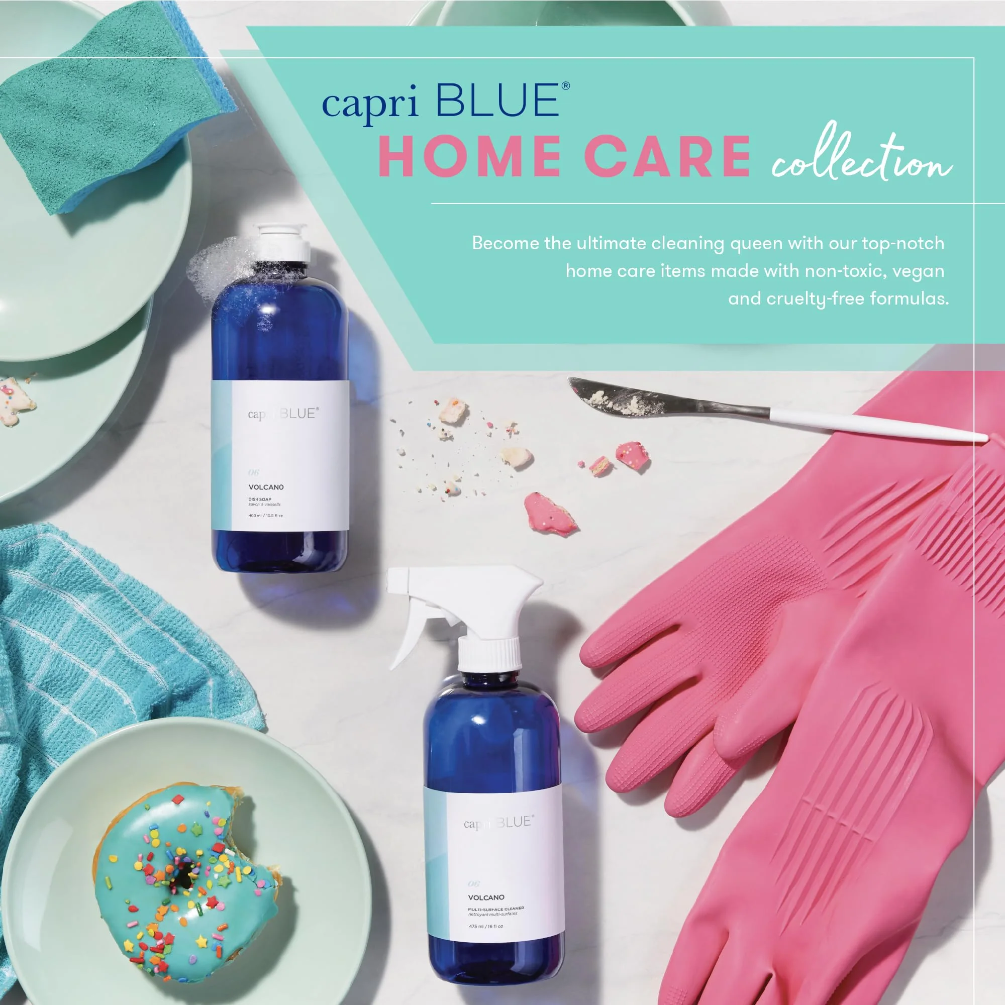 Capri Blue Volcano Multi Surface Wipes - Multi-Purpose Cleaning Wipes with Grapefruit & Tangerine Essential Oils - Safe for Countertops, Walls, and More - Non-toxic, Vegan & Cruelty Free (48 count) - Image 4