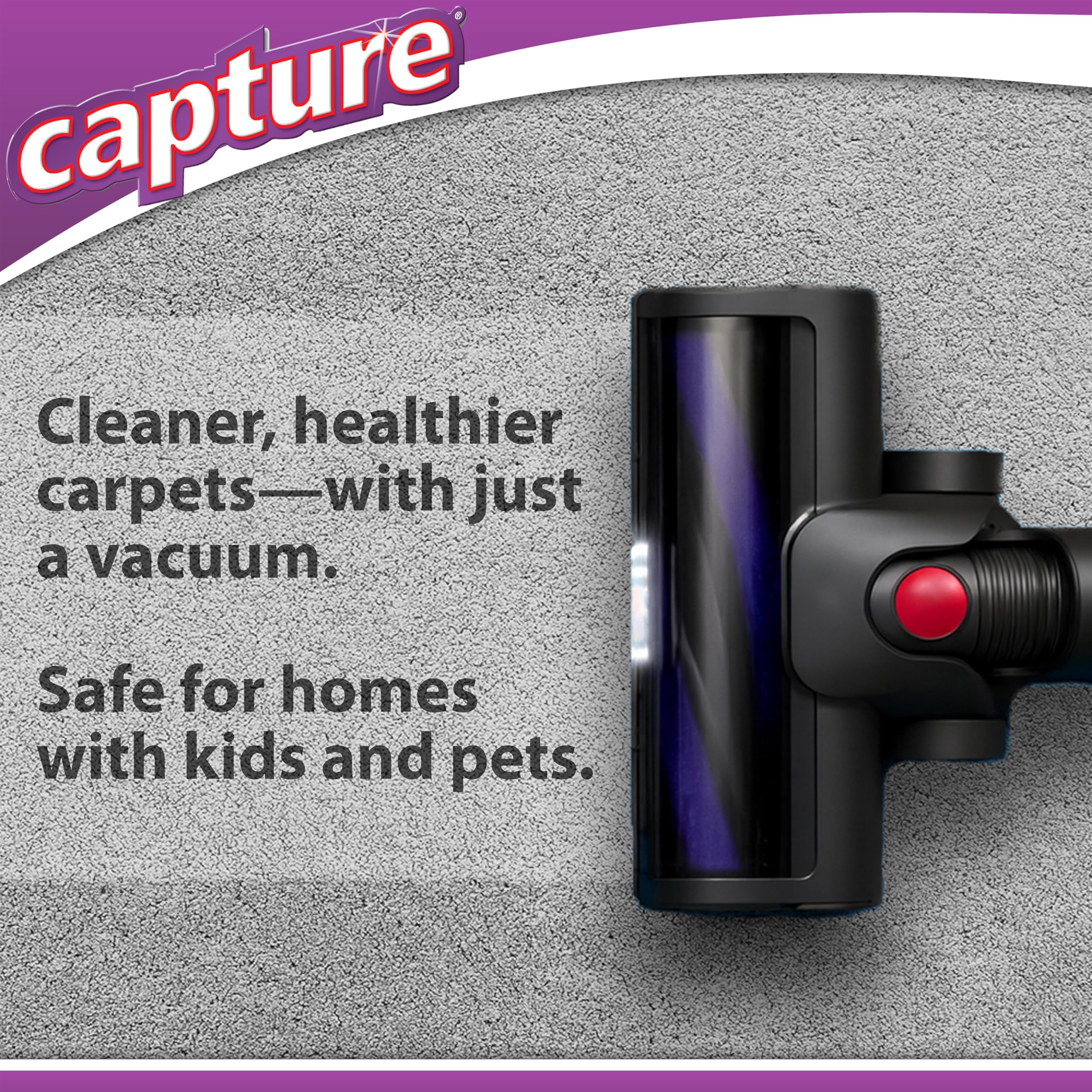 Capture Carpet & Rug Dry Cleaner w/Brush - Dogs & Cats Pet, Home, Car, Carpet Cleaner Powder - Strength Odor Eliminator, Stains Spot Remover, Non Liquid & No Harsh Chemical (1 lb) - Image 5