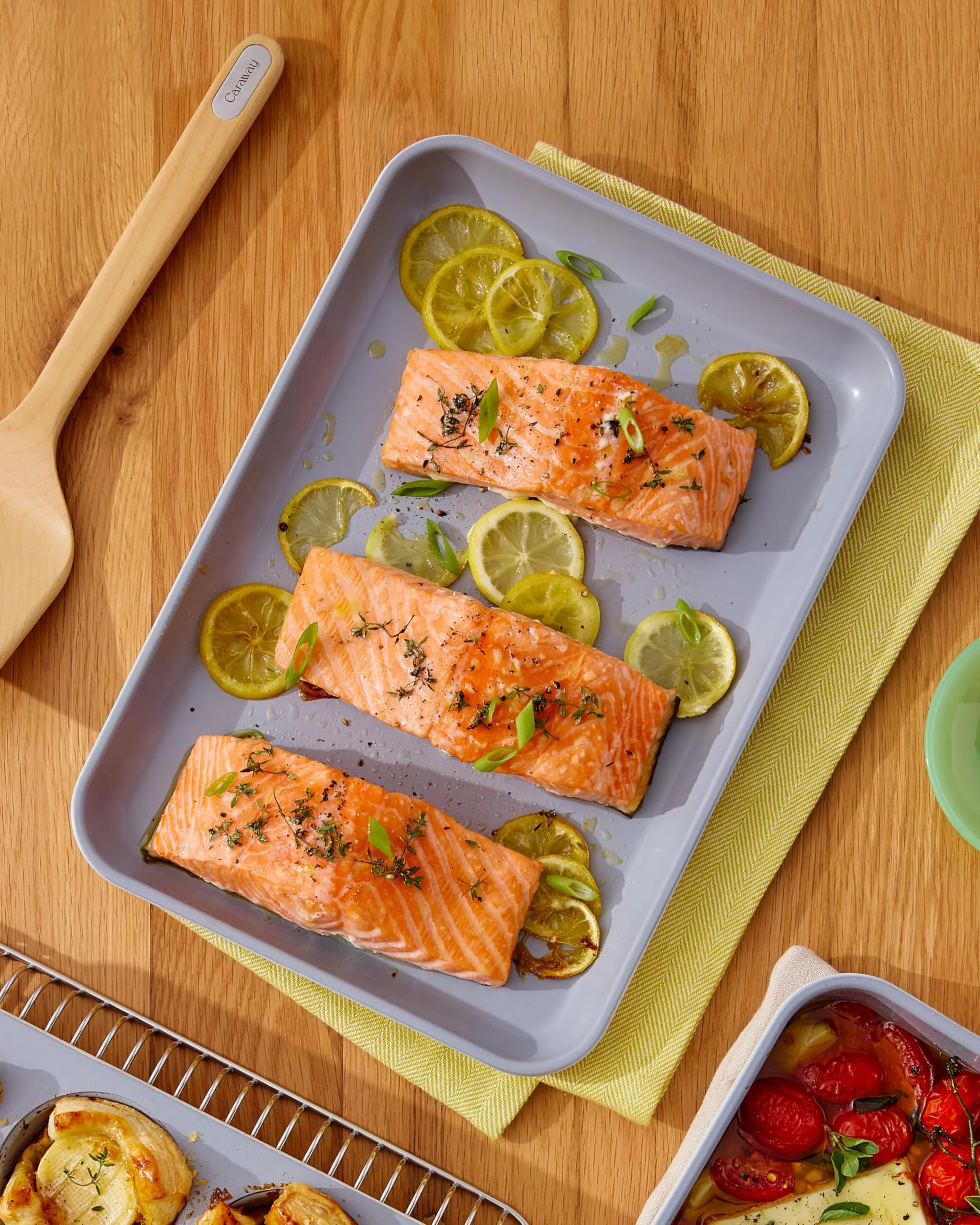 Caraway Nonstick Ceramic Small Baking Sheet (9x13”) – Non-Toxic, PTFE & PFOA Free – Oven Safe – Aluminized Steel Core – Mini Sheet Pan for Baking, Roasting & More - Gray - Image 2